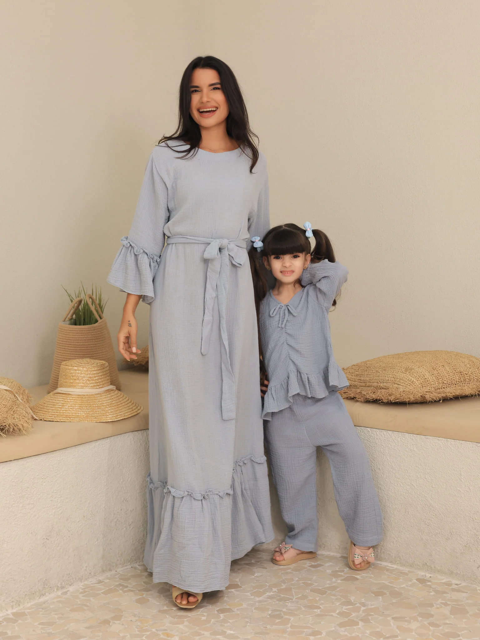 Mini Skyward Muslin Blue Co Ord Set - Image 14