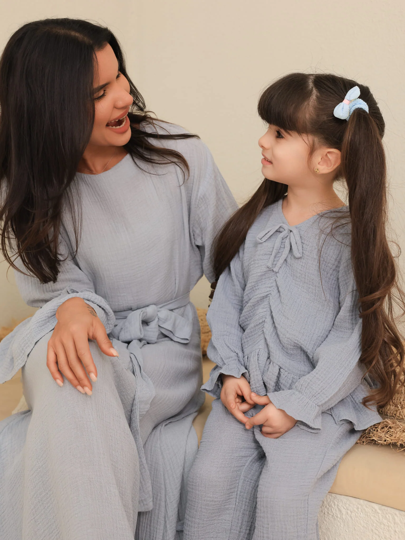 Mini Skyward Muslin Blue Co Ord Set - Image 15