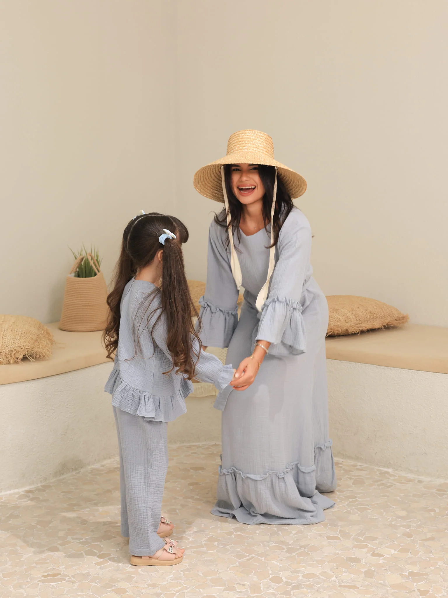 Mini Skyward Muslin Blue Co Ord Set - Image 9