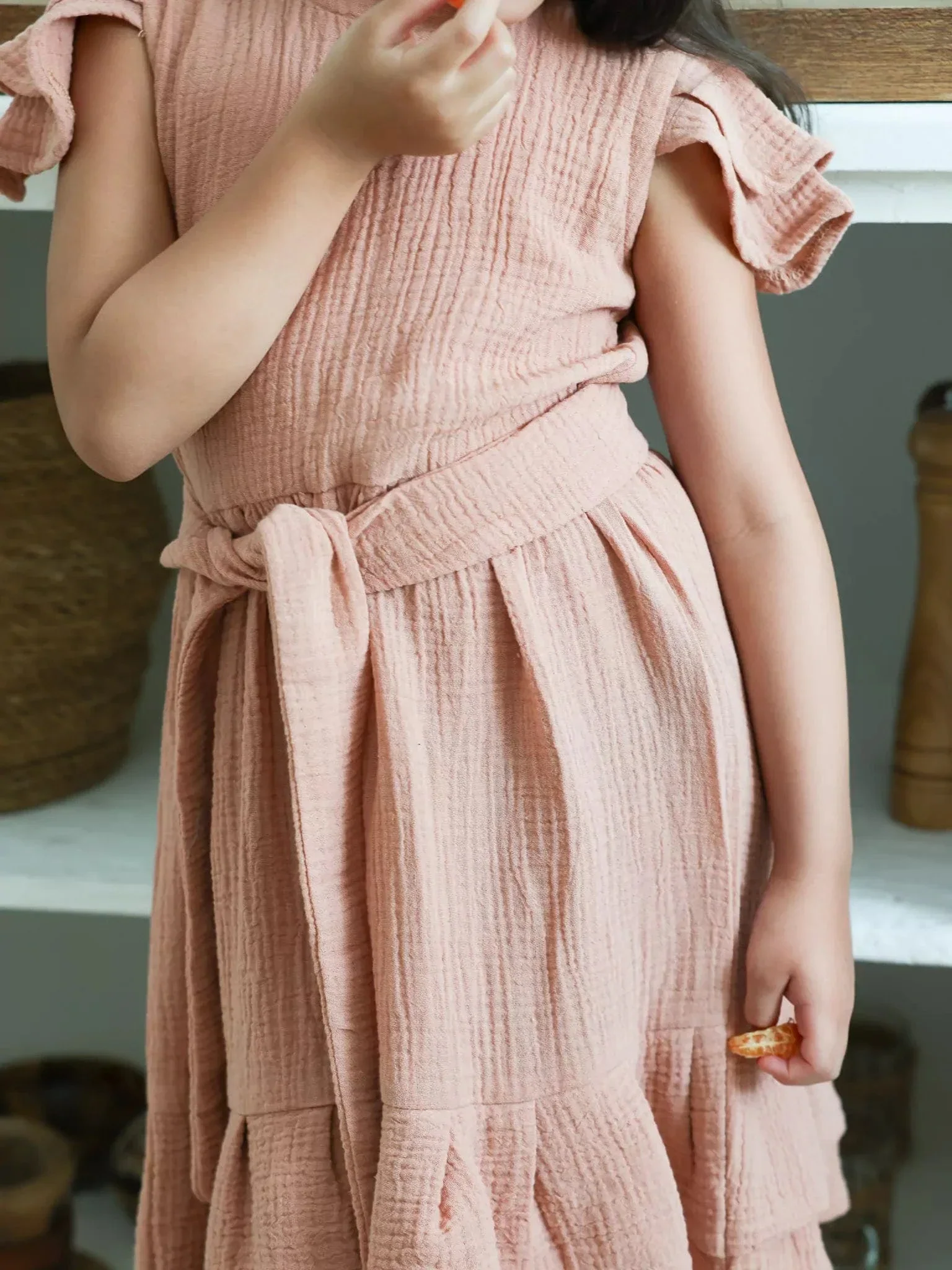 Mini Sloane Pastel Pink Dress For Girls - Image 5