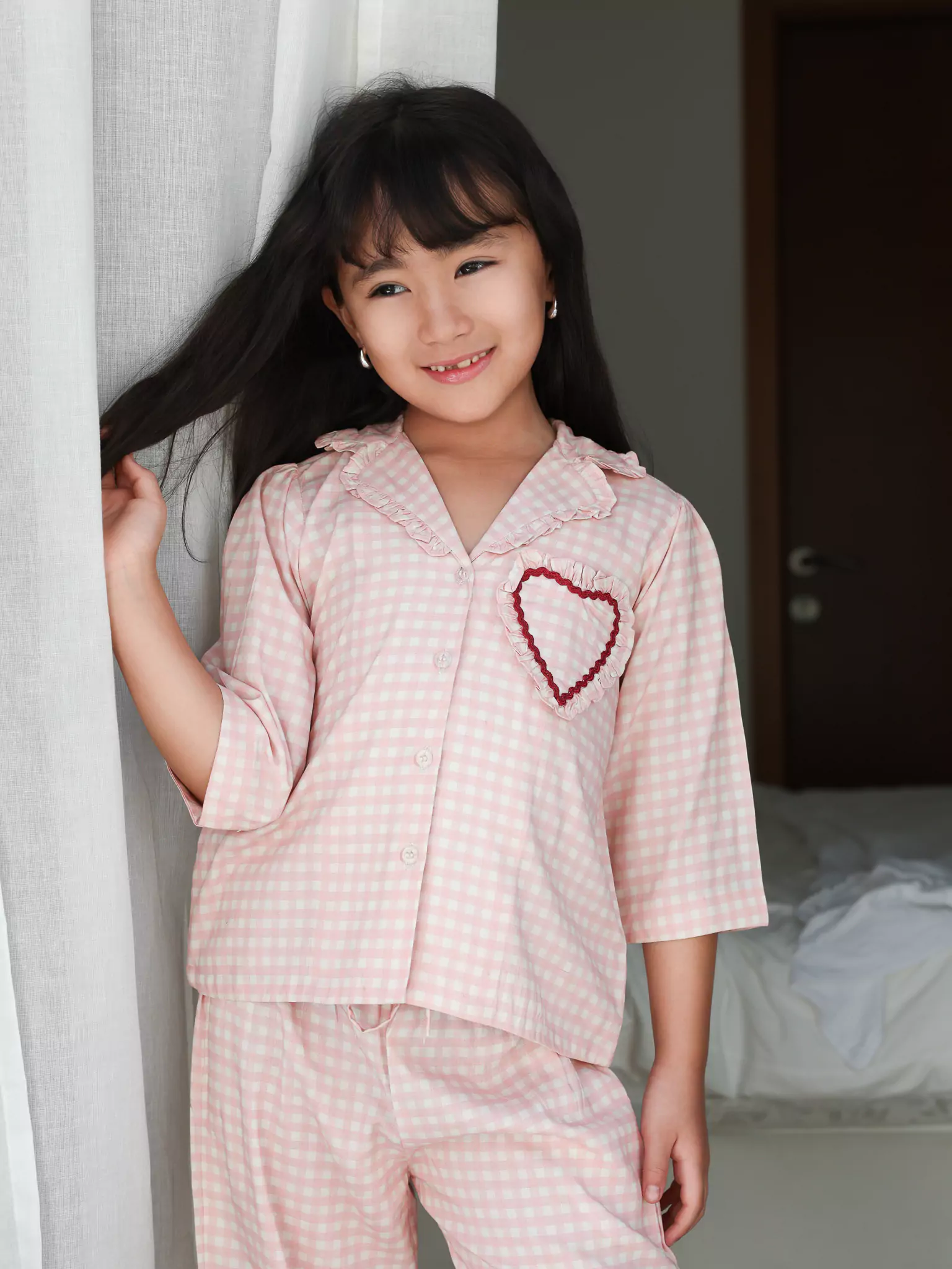Mini Soffie Pink Heart Lounge Co Ord Set - Image 3