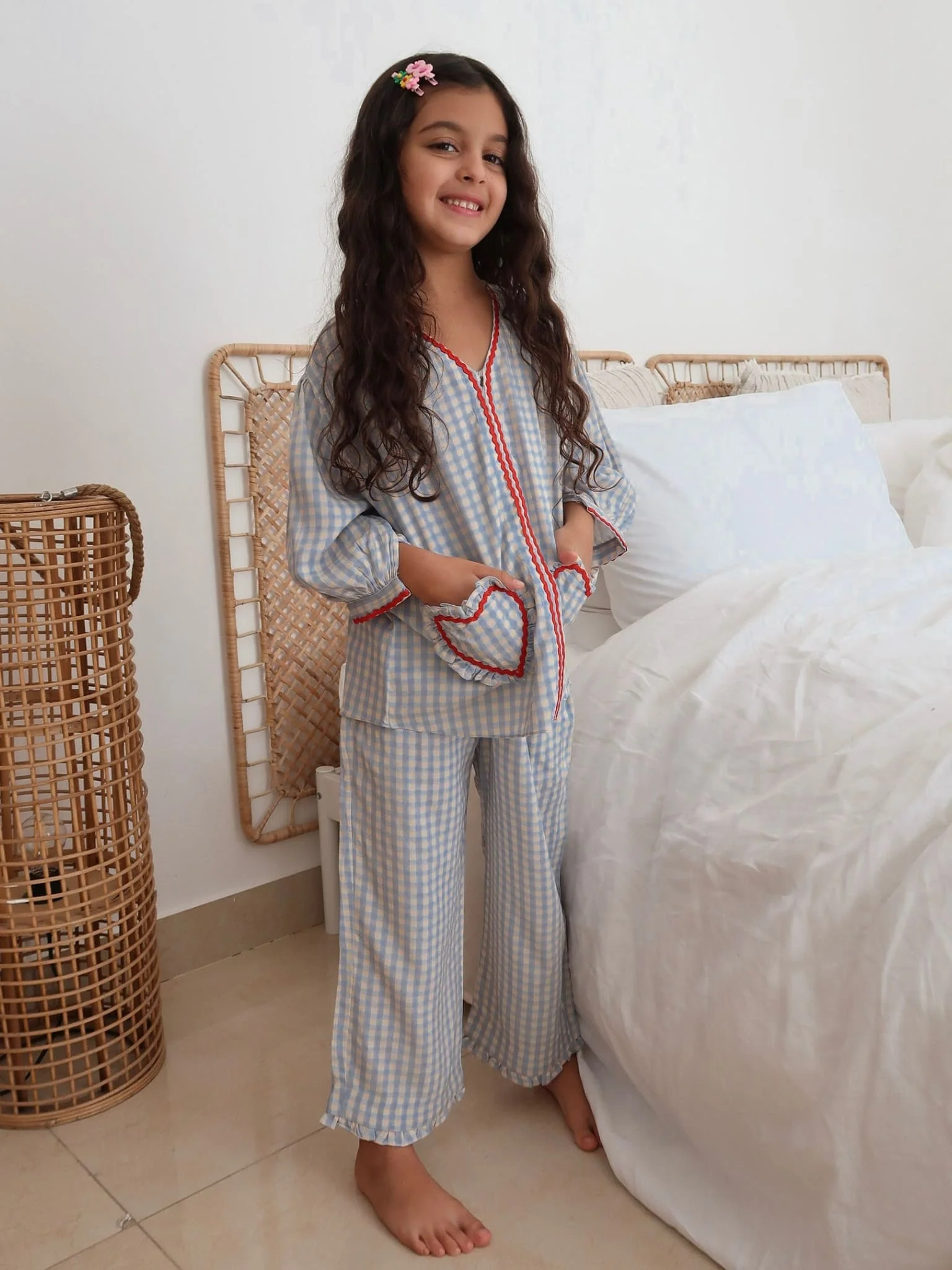 Mini Soffie Sky Blue Lounge Co Ord Set - Image 3