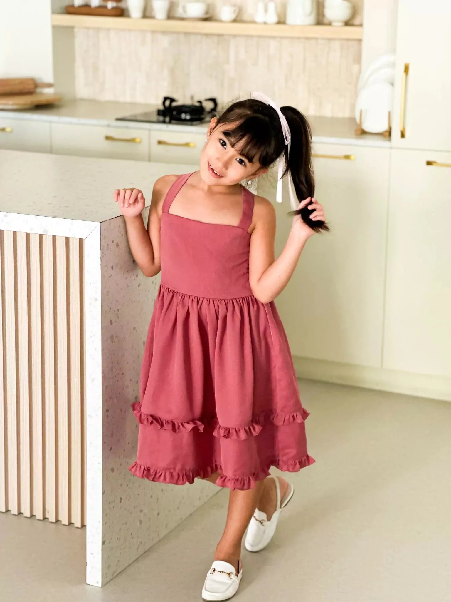Mini Zelie Frill Dress For Girls - Image 3