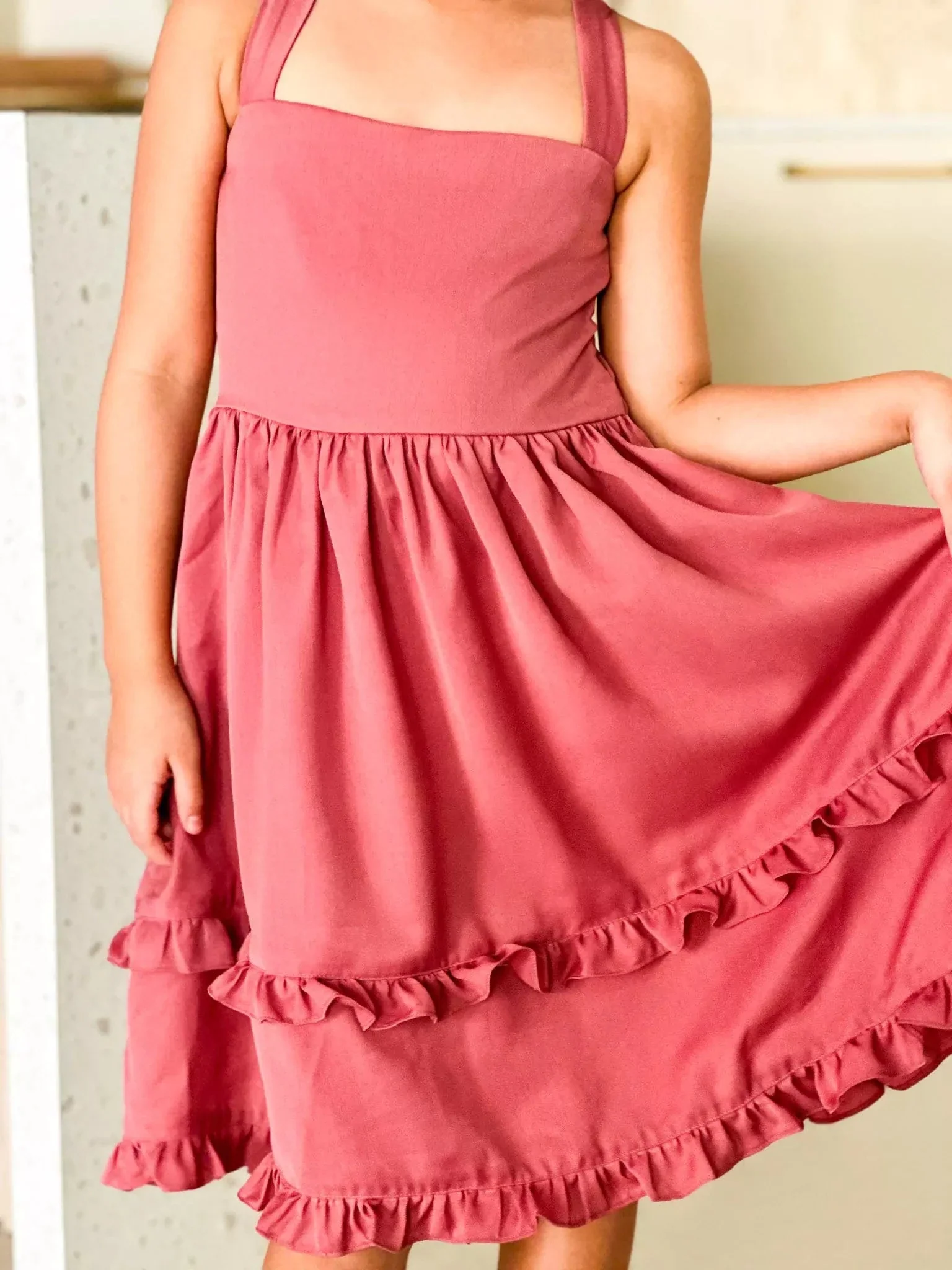 Mini Zelie Frill Dress For Girls - Image 6