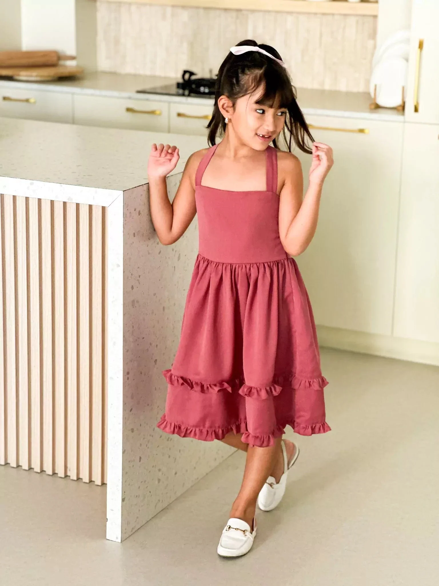Mini Zelie Frill Dress For Girls - Image 7