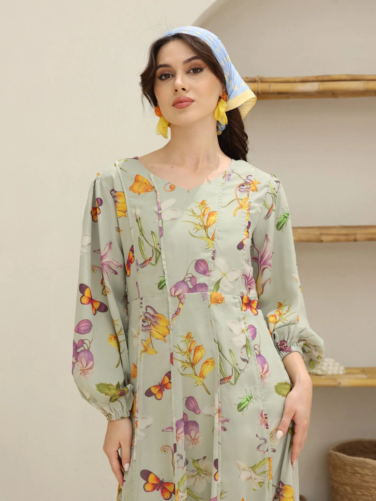 Mint Petalair Panel Long Dress - Image 7