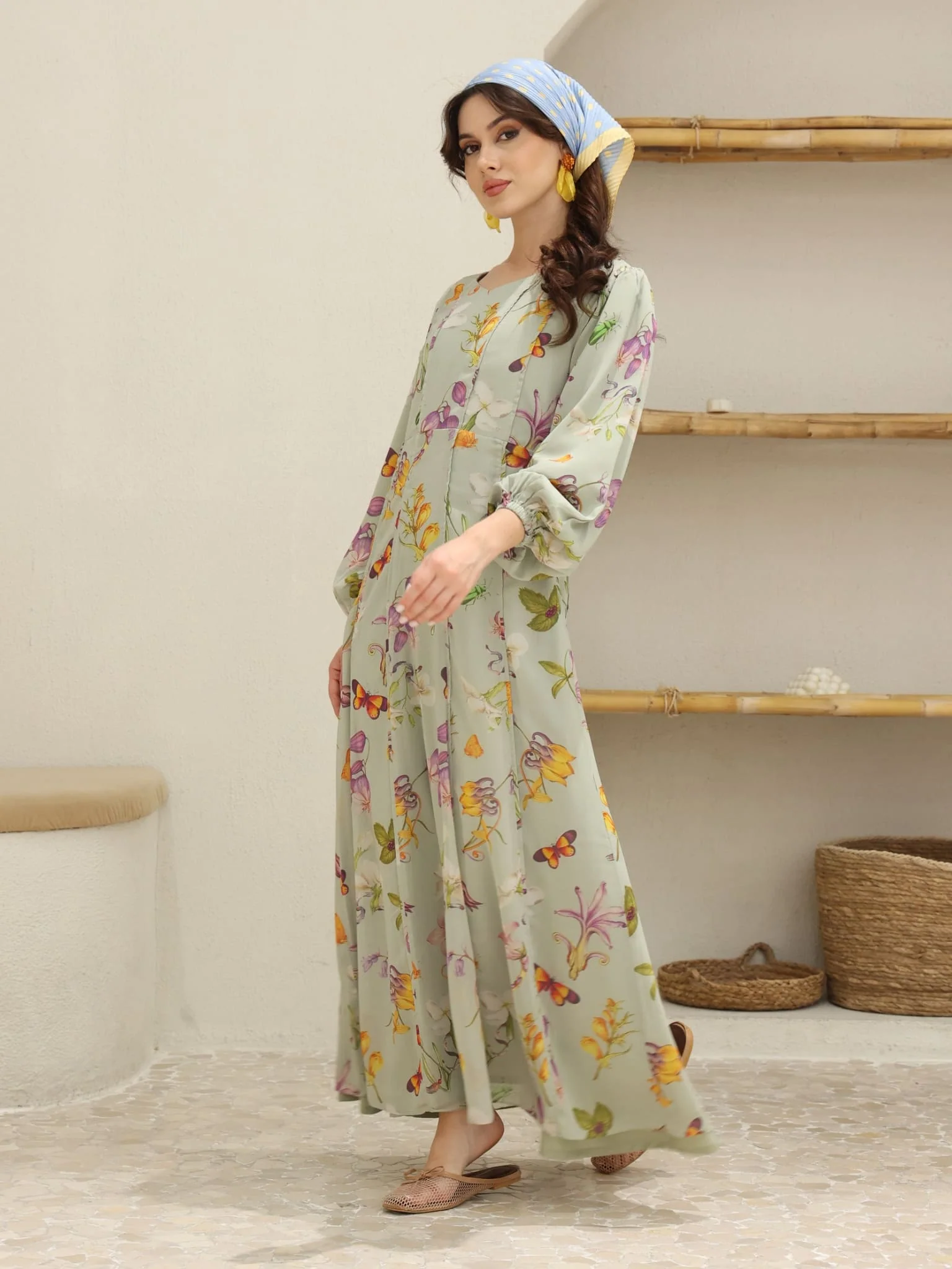 Mint Petalair Panel Long Dress - Image 8