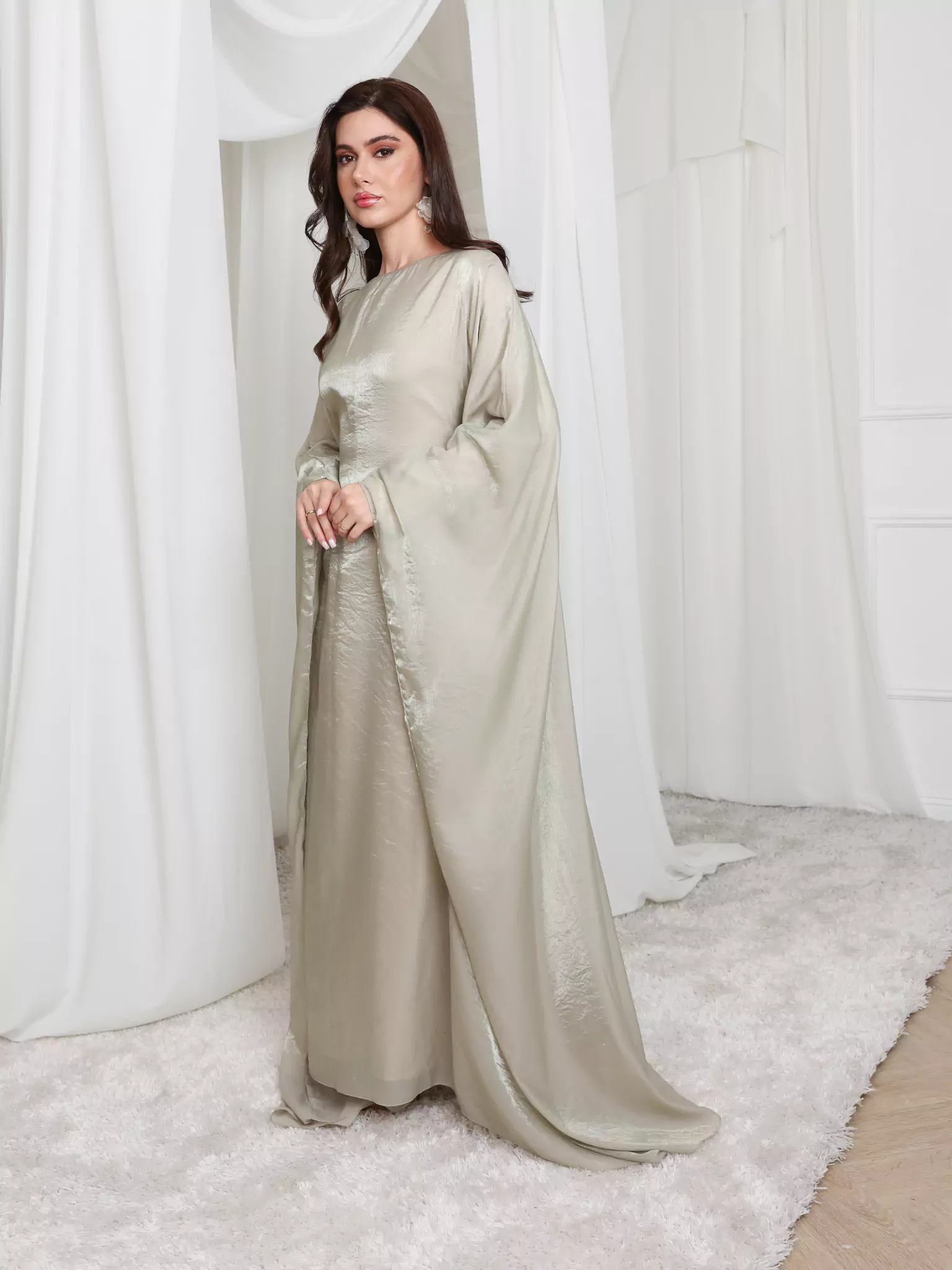 Mira Butterfly Green Dress - Image 6