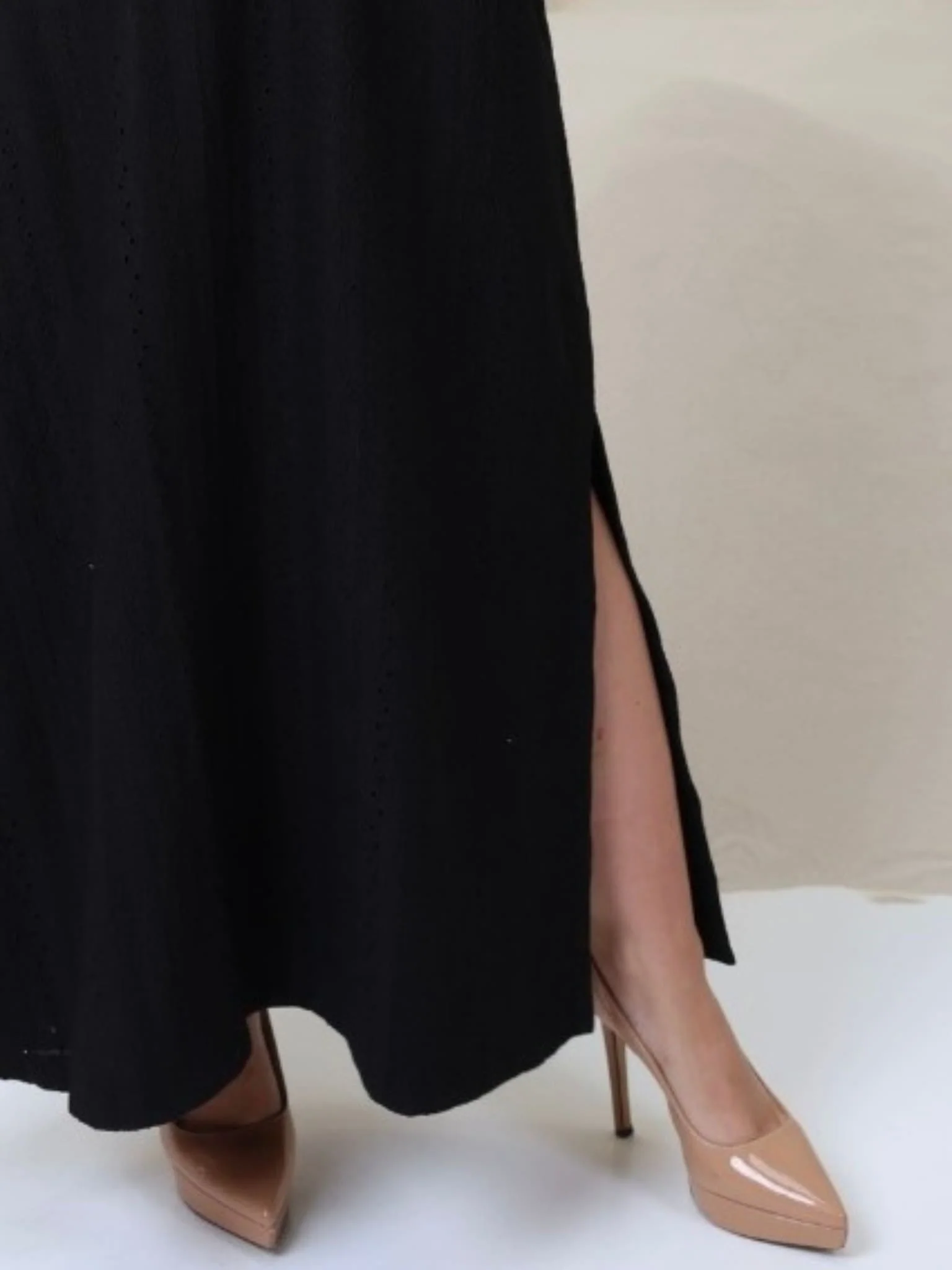 Mirrian Black Crochet Dress - Image 3