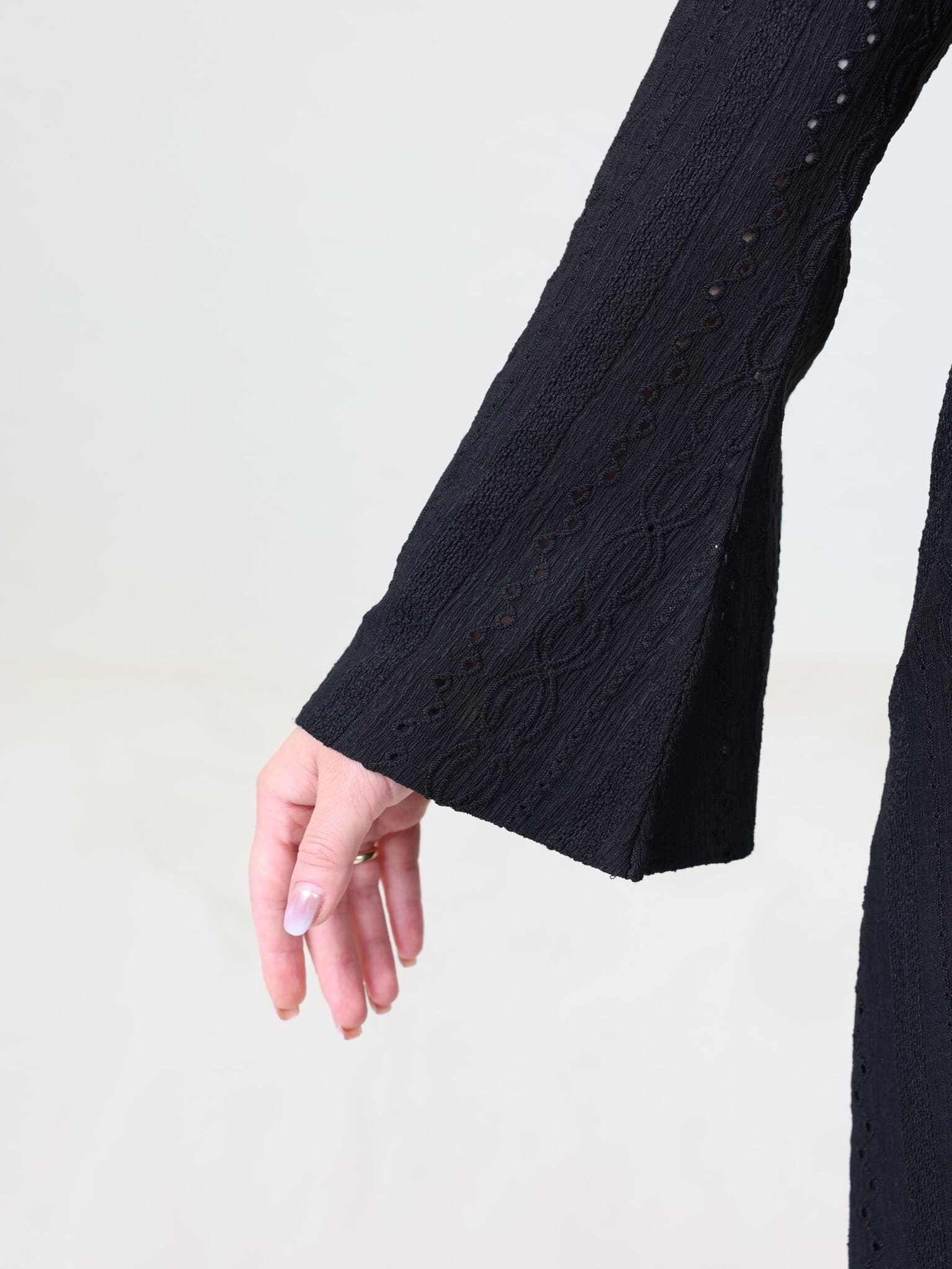 Mirrian Black Crochet Dress - Image 5