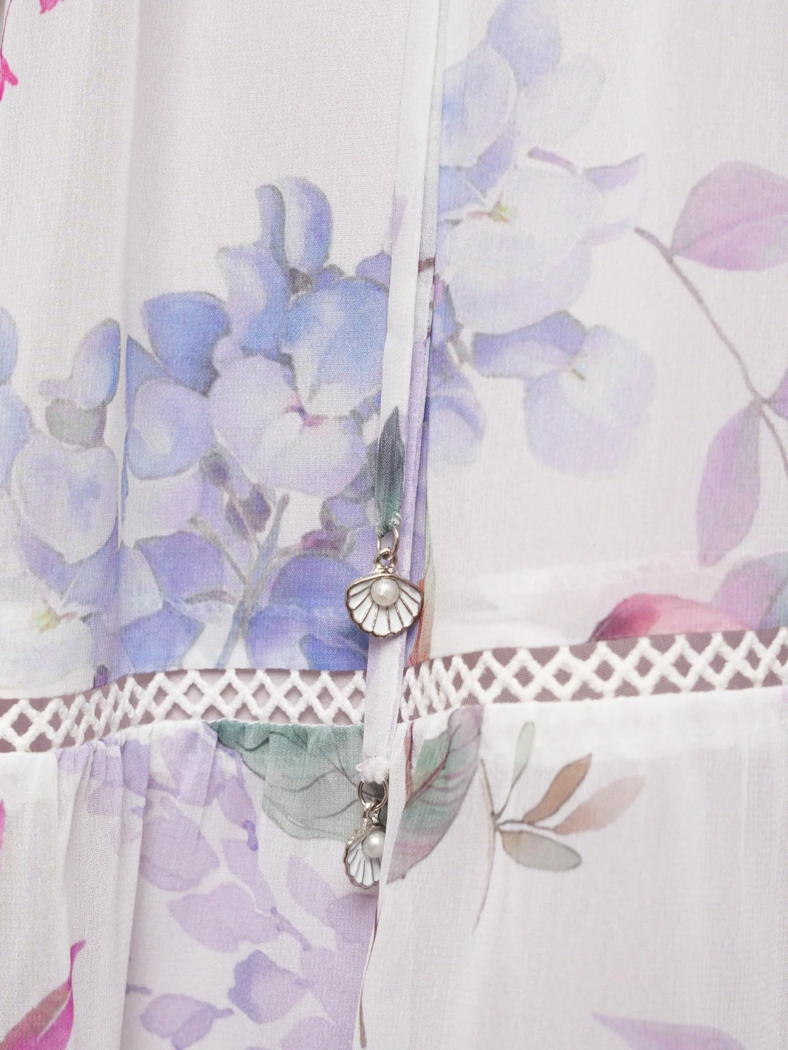 Mistlace Lavender Floral Long Dress - Image 4