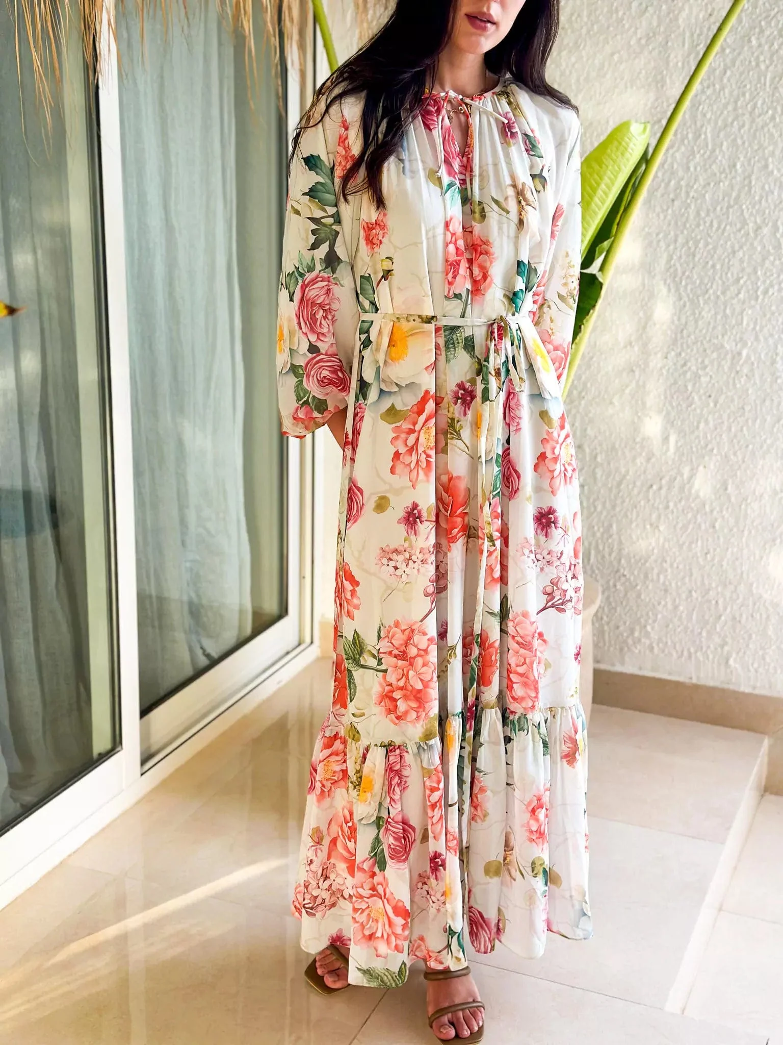 Morella Long Floral Dress - Image 4