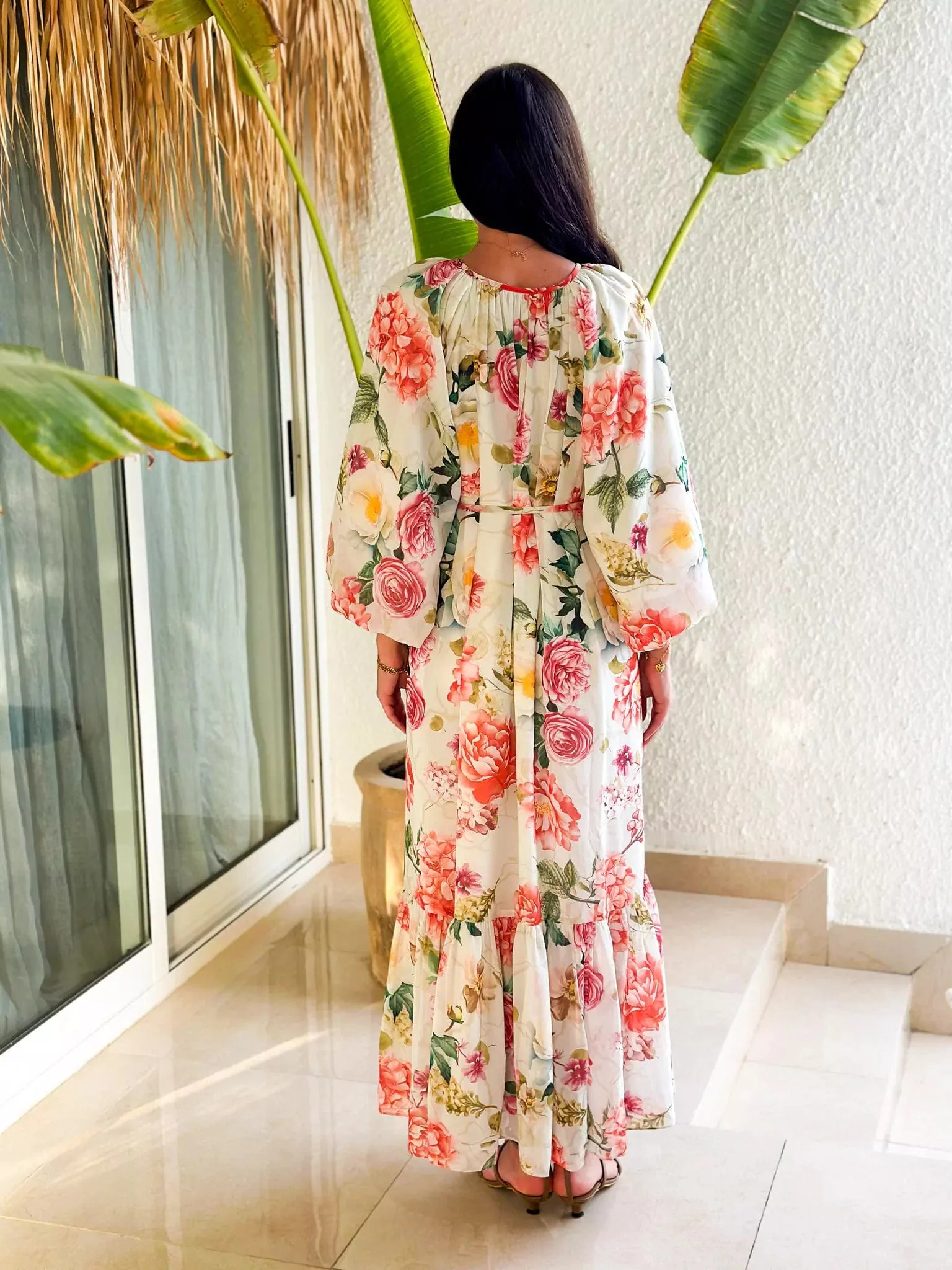 Morella Long Floral Dress - Image 8