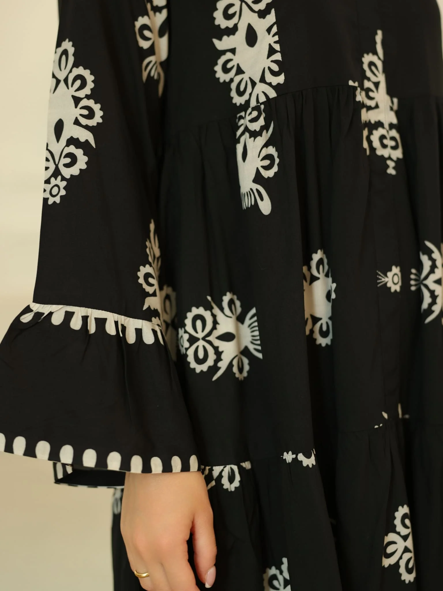 Morvina Black Long Dress - Image 5
