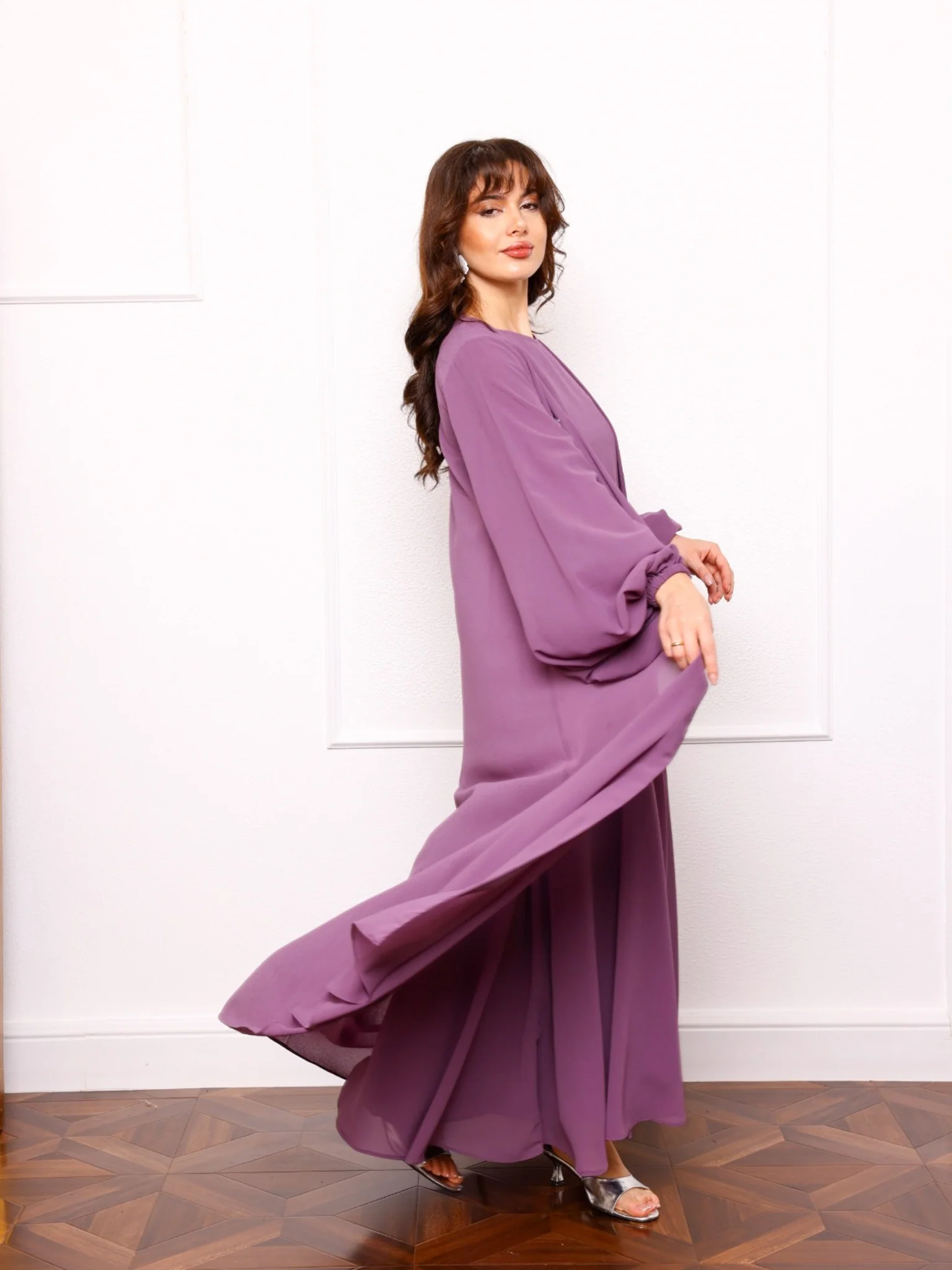 Mulberry Lilac Dress And Embellished Upper - Image 10
