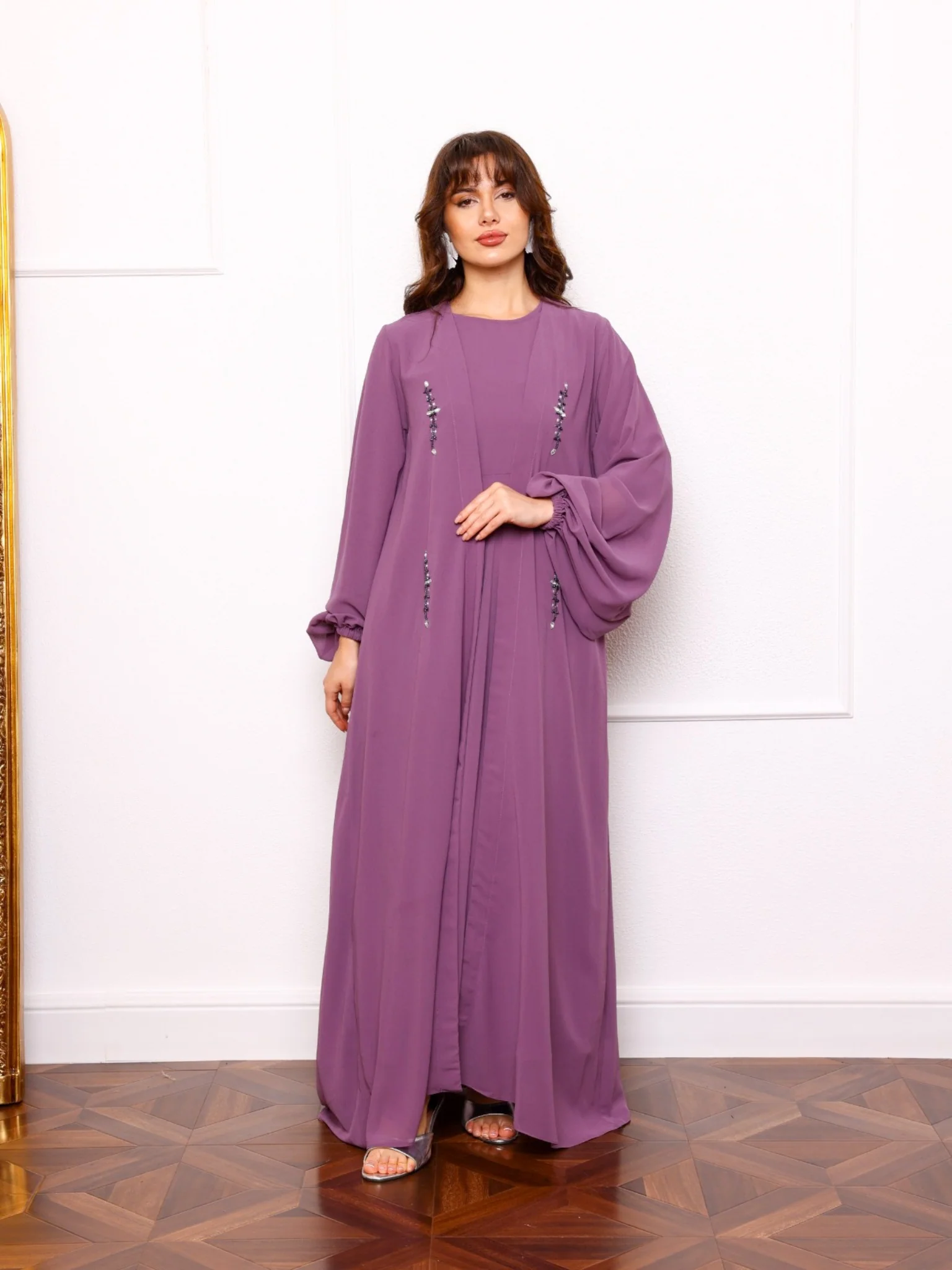 Mulberry Lilac Dress And Embellished Upper - Image 14
