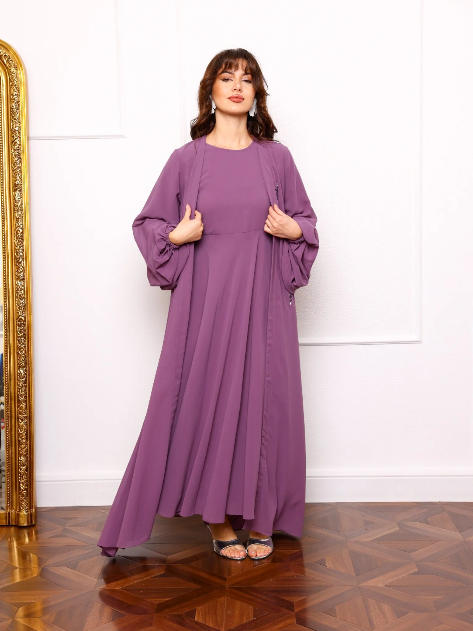 Mulberry Lilac Dress And Embellished Upper - Image 3