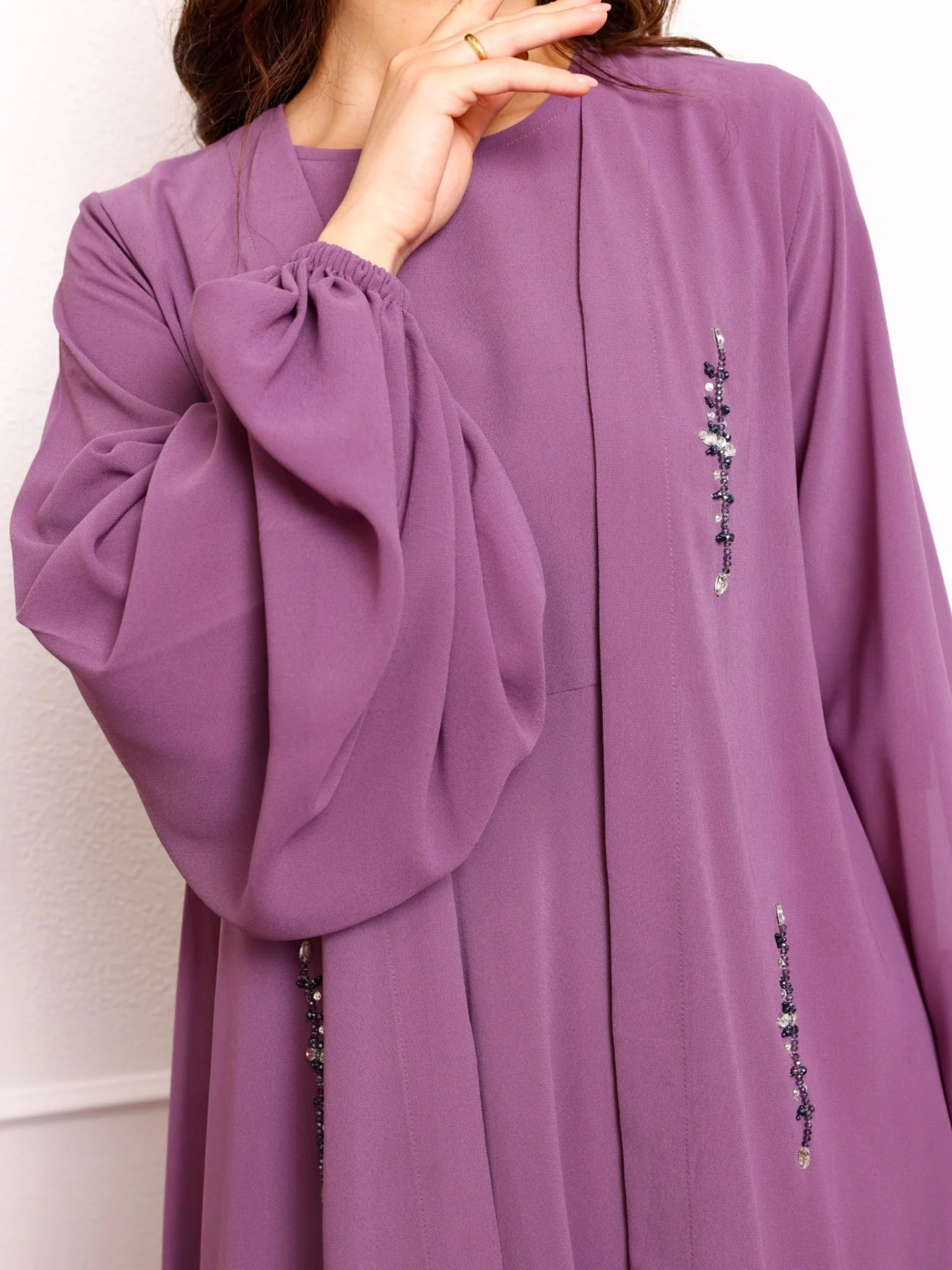 Mulberry Lilac Dress And Embellished Upper - Image 5