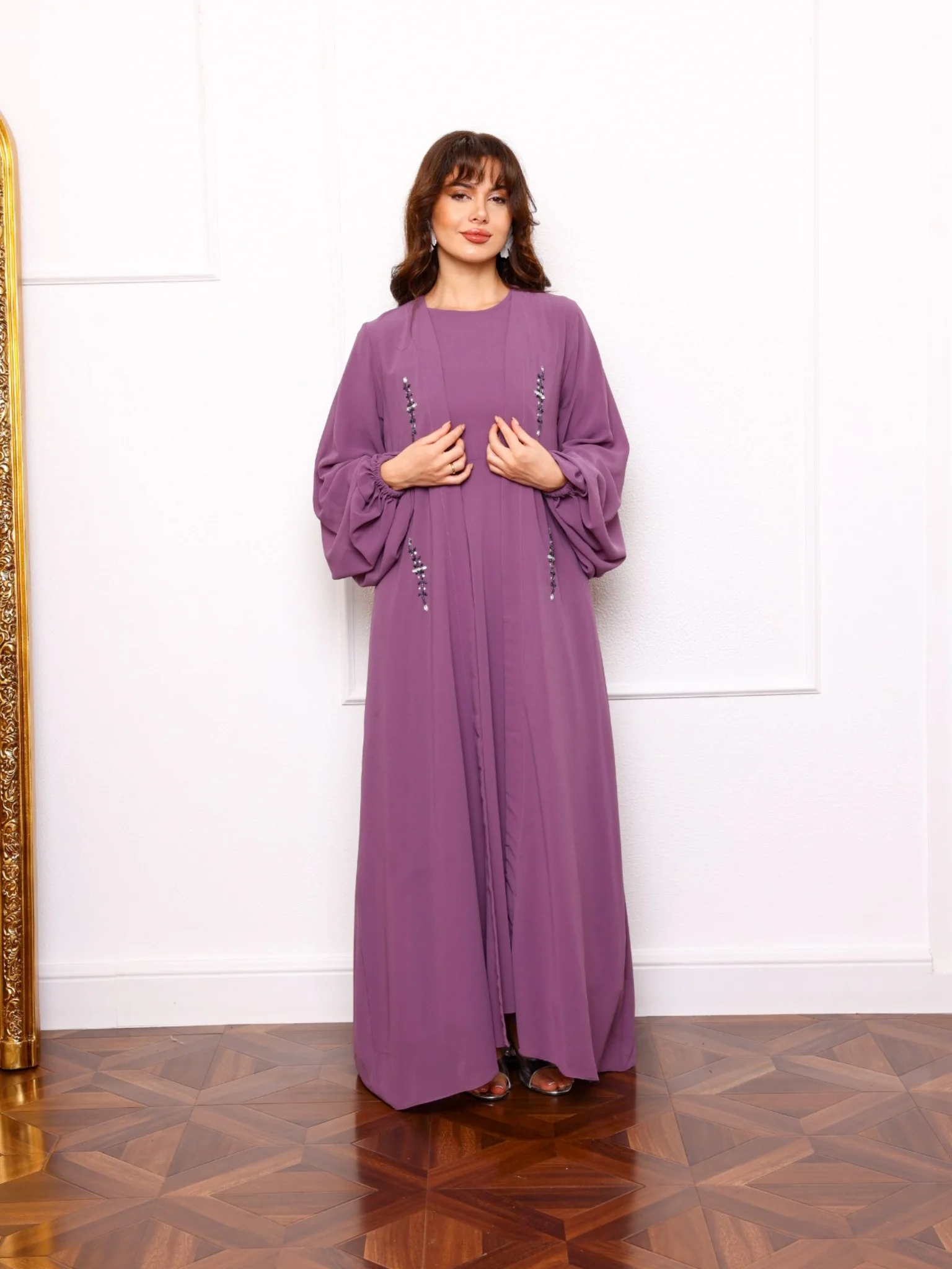Mulberry Lilac Dress And Embellished Upper - Image 8