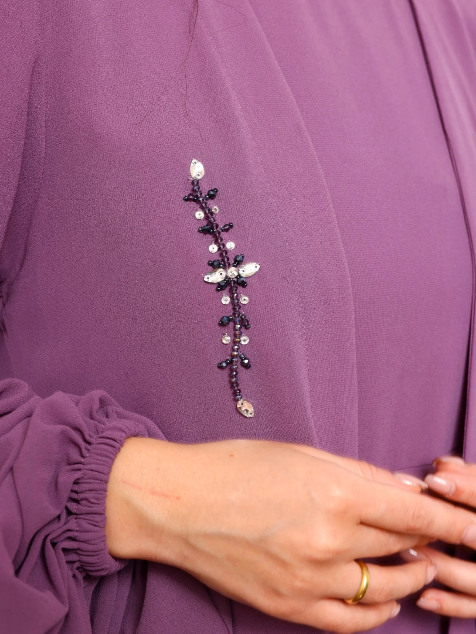 Mulberry Lilac Dress And Embellished Upper - Image 9