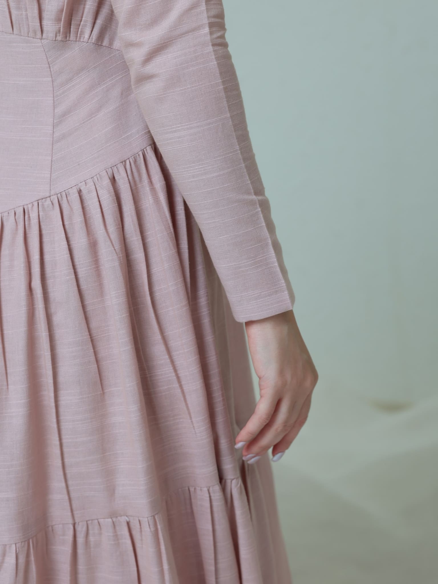 Muted Pink Rush Long Dress - Image 5