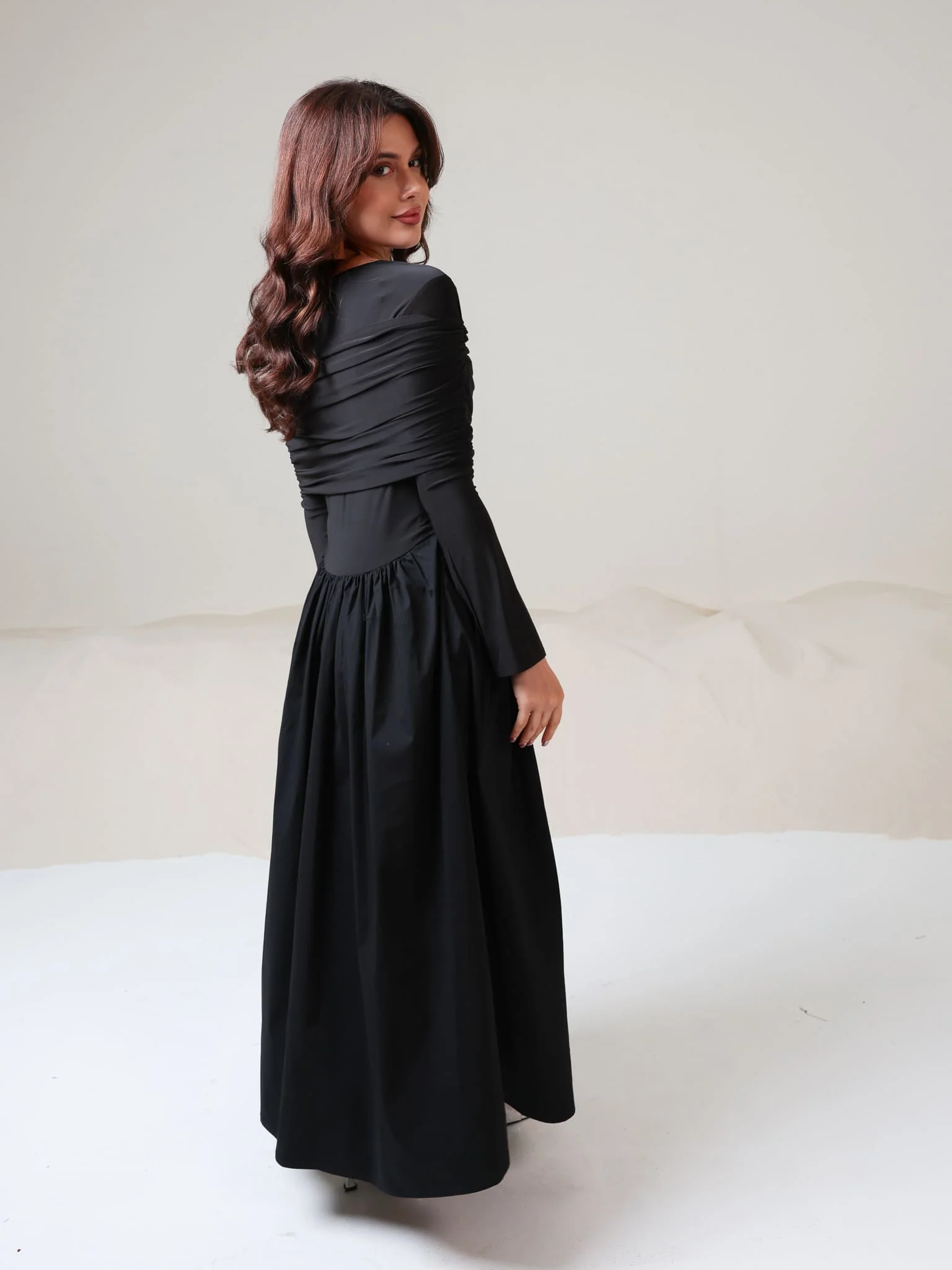 Nemy Black Jersey Cotton Dress - Image 4