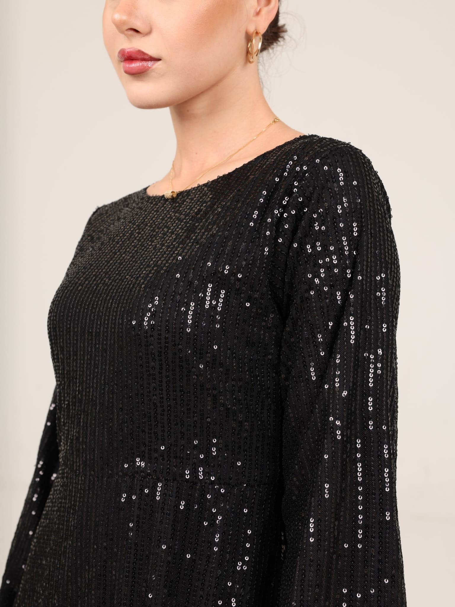 Nicole Black Sequence Dress - Image 7