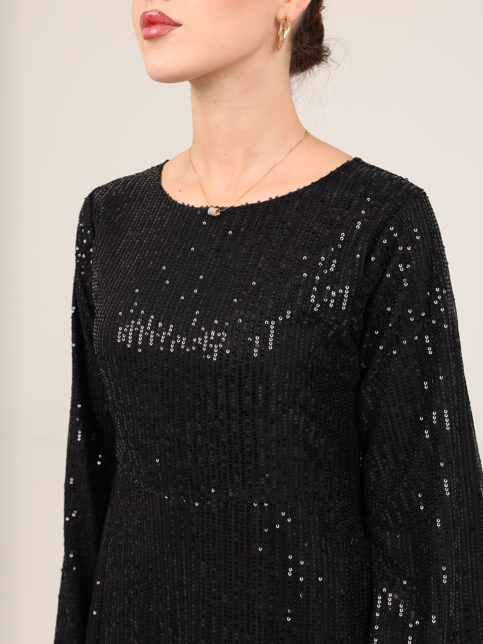 Nicole Black Sequence Dress - Image 8
