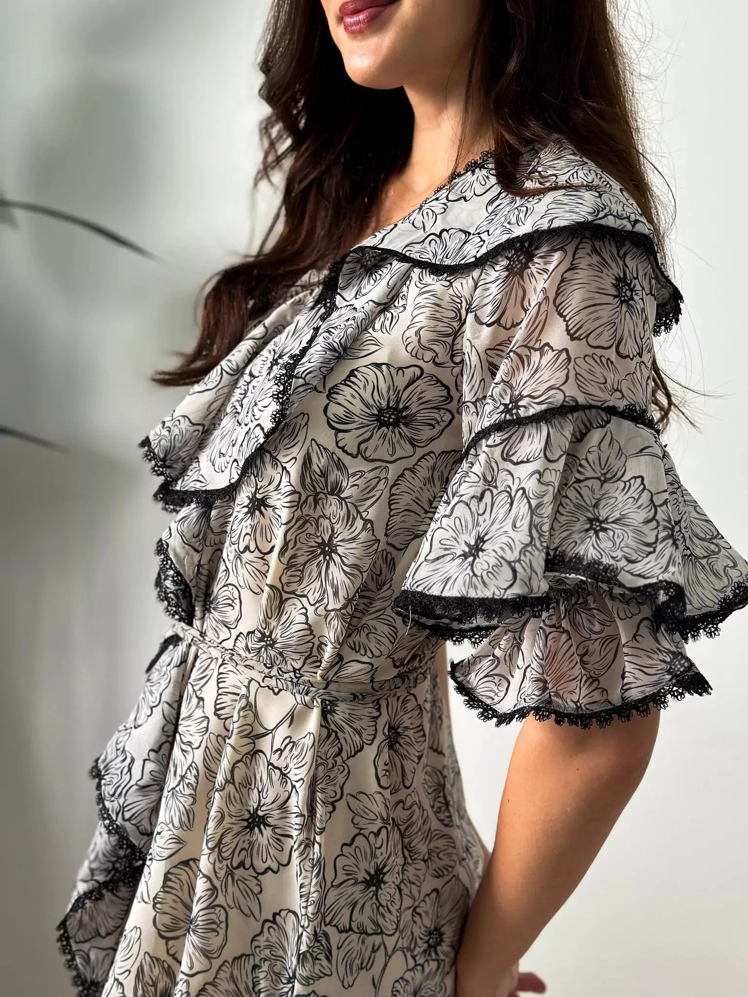 Night Lily Floral Dress - Image 3