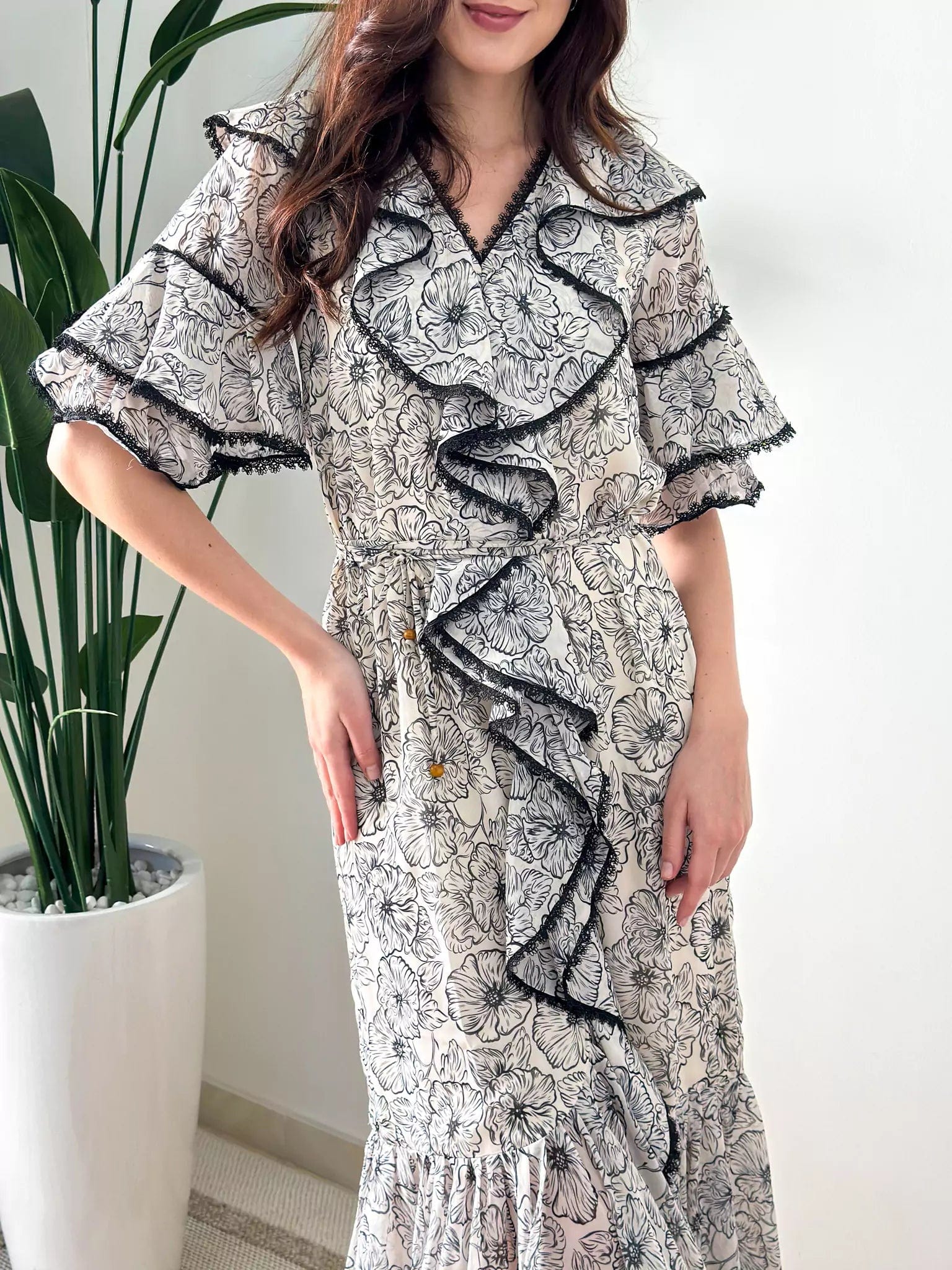 Night Lily Floral Dress - Image 6