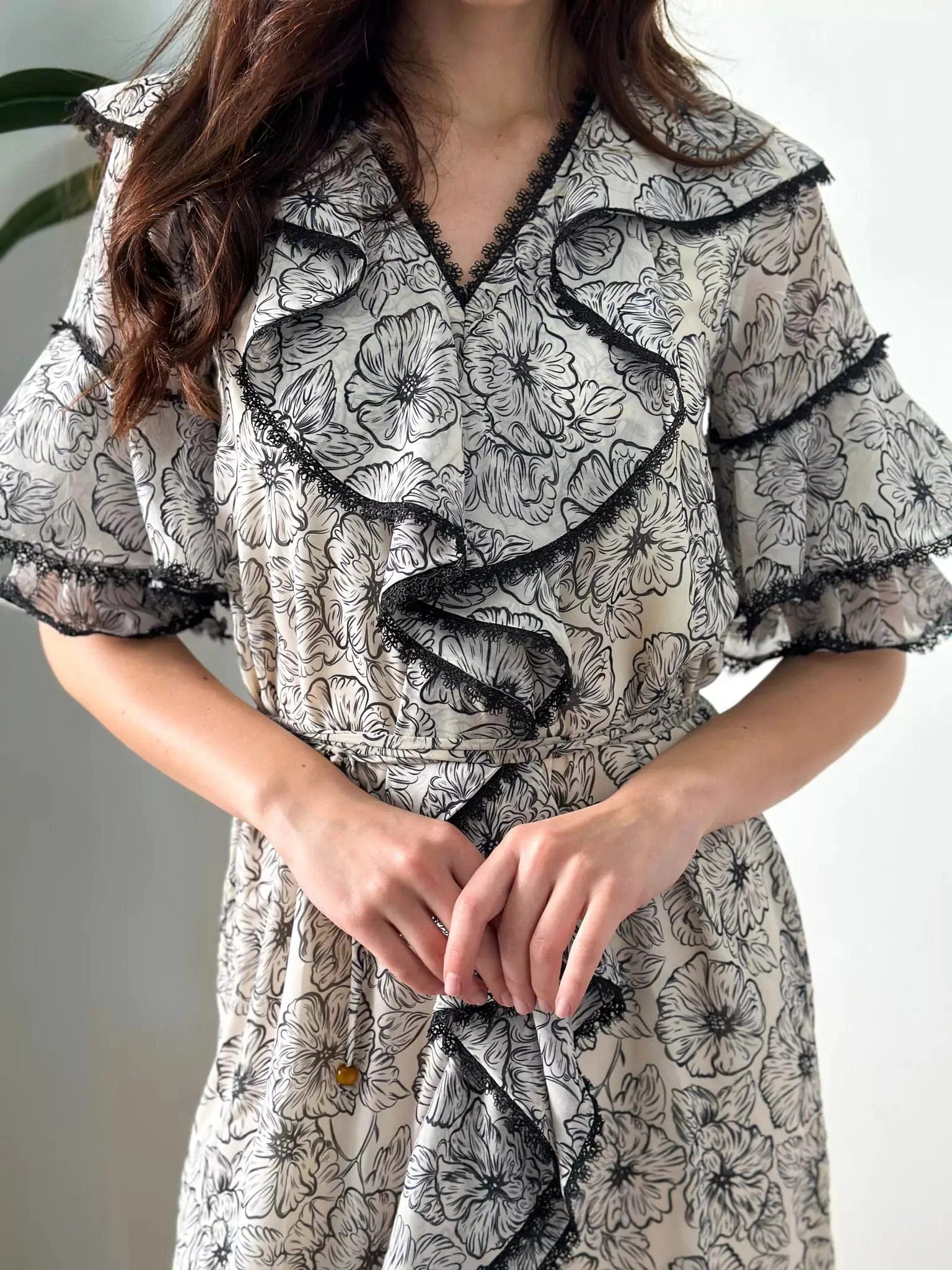 Night Lily Floral Dress - Image 8