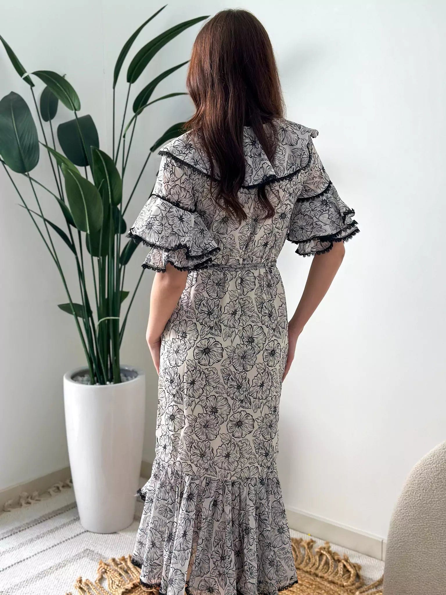 Night Lily Floral Dress - Image 9