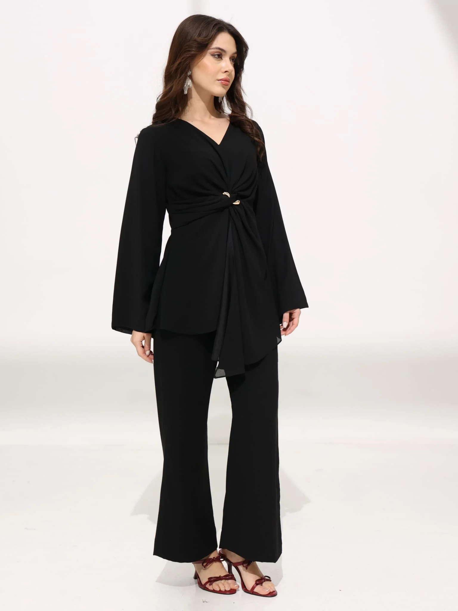 Nish Black Twist Buckle Shirt - Image 6
