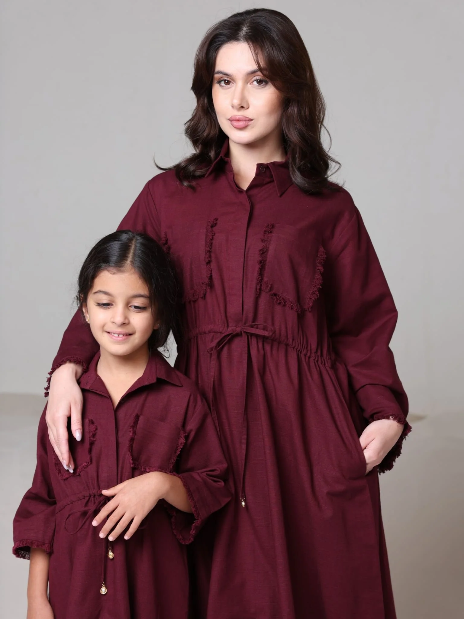 Mini Noelle Maroon Dress For Girls - Image 7