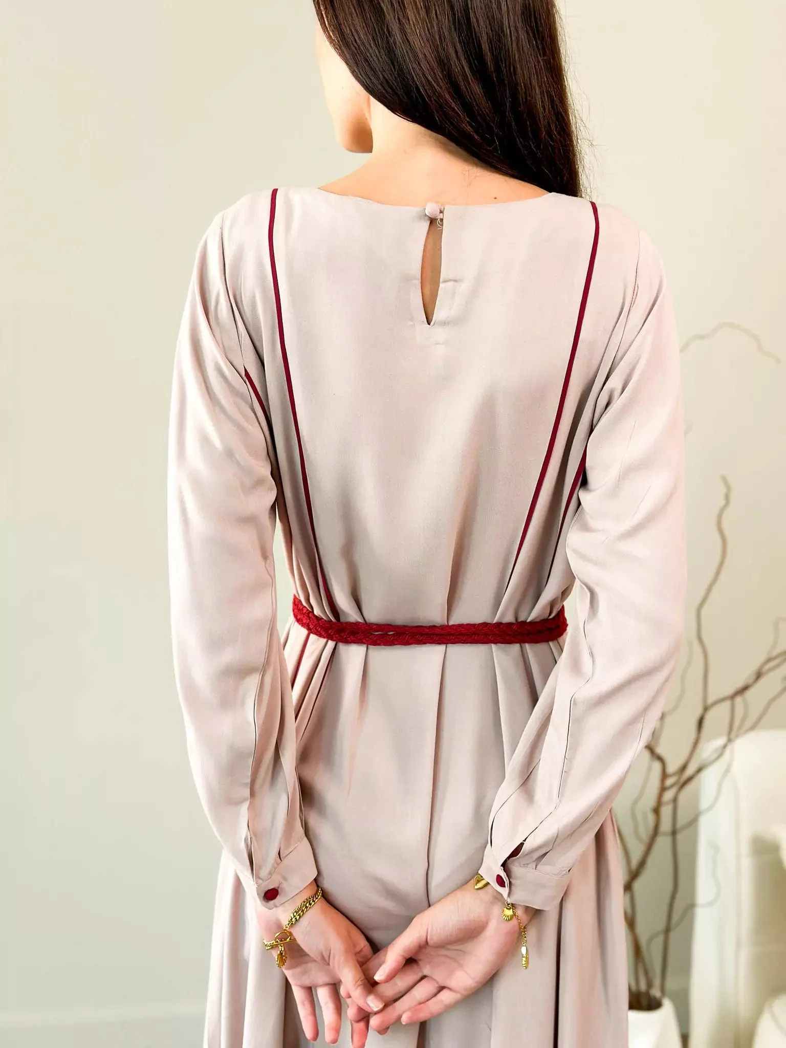 Oats n Rose Braided Long Dress - Image 3