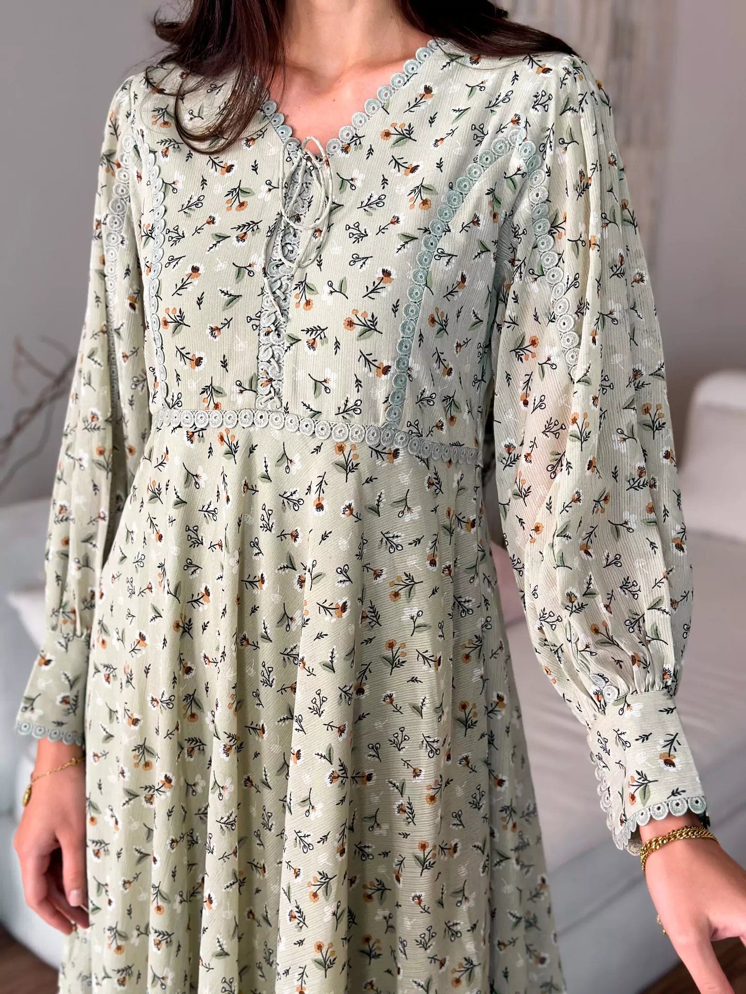 Orino Green Long Dress - Image 8
