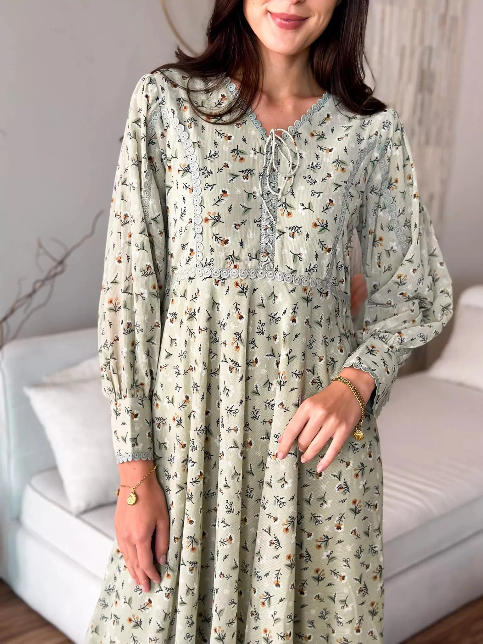 Orino Green Long Dress - Image 9