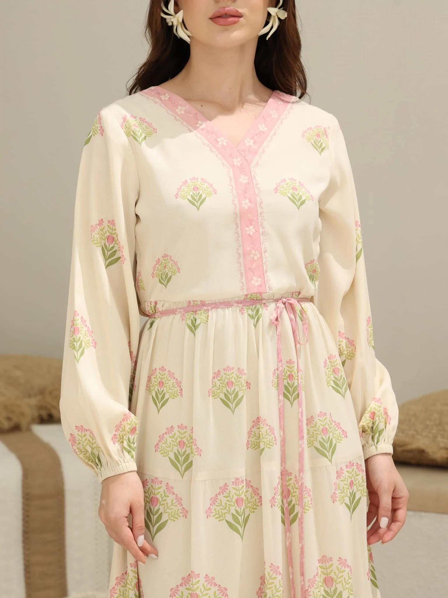 Orivelle Panel Floral Long Dress - Image 2