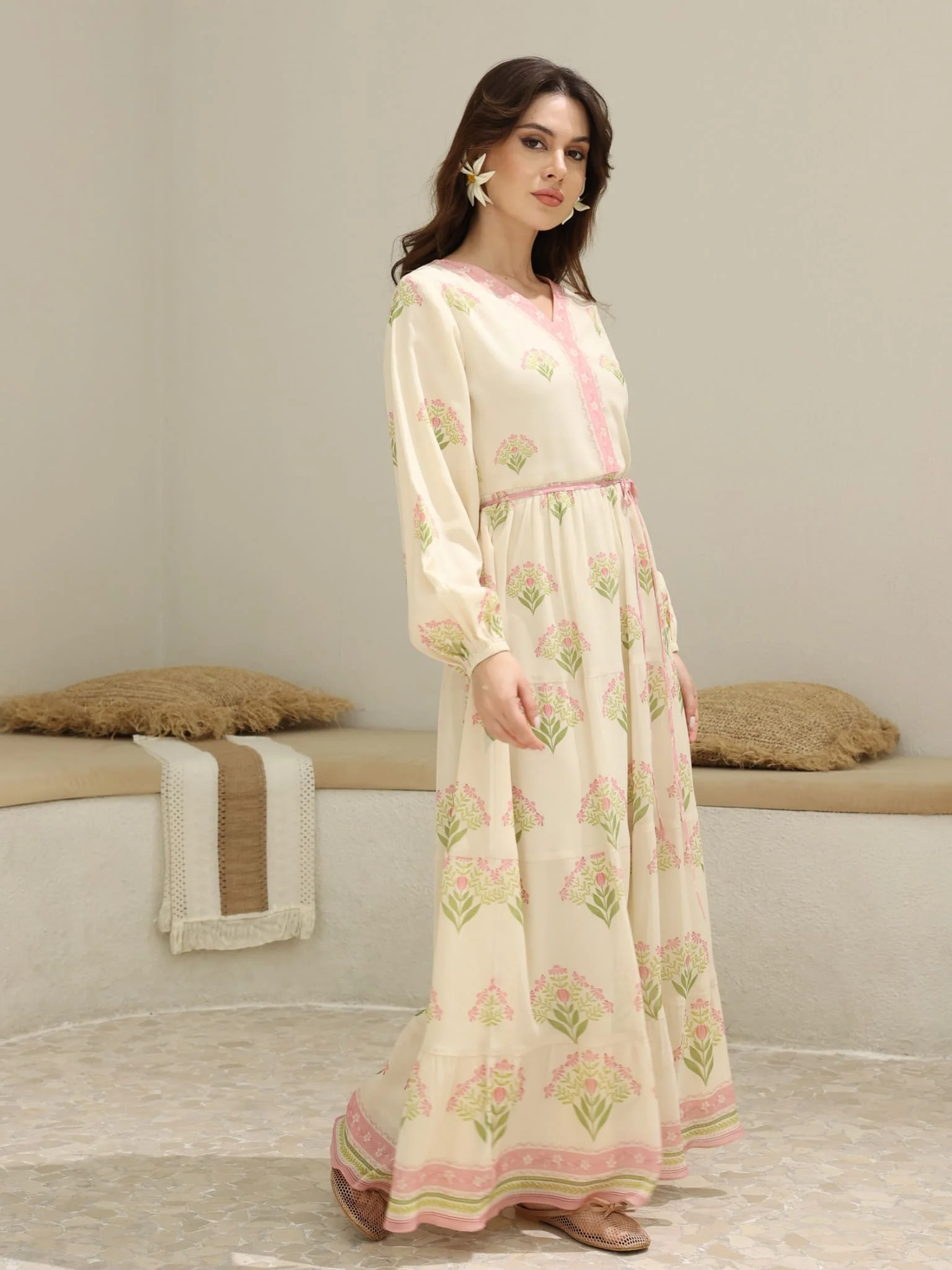 Orivelle Panel Floral Long Dress - Image 5