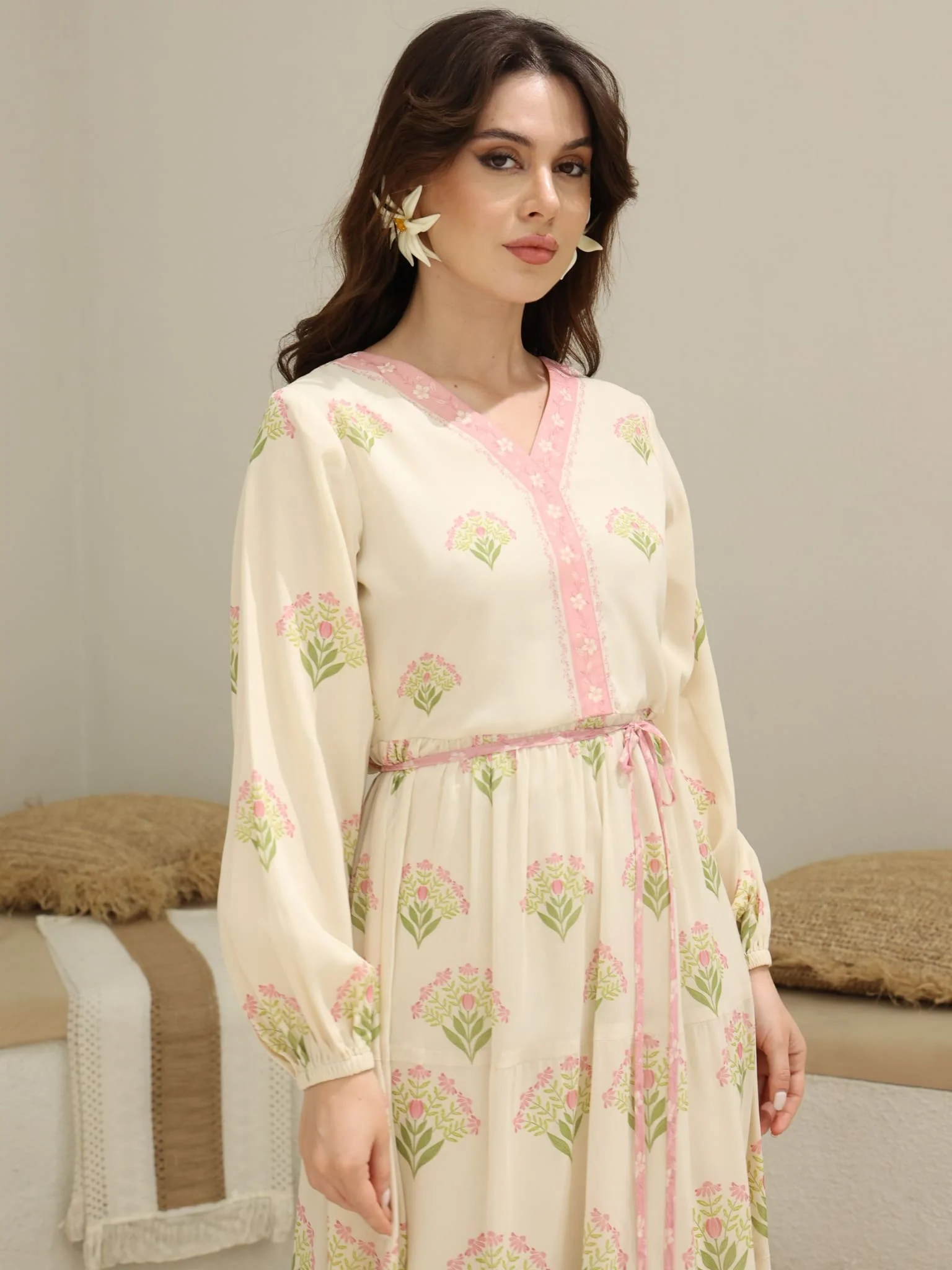 Orivelle Panel Floral Long Dress - Image 6