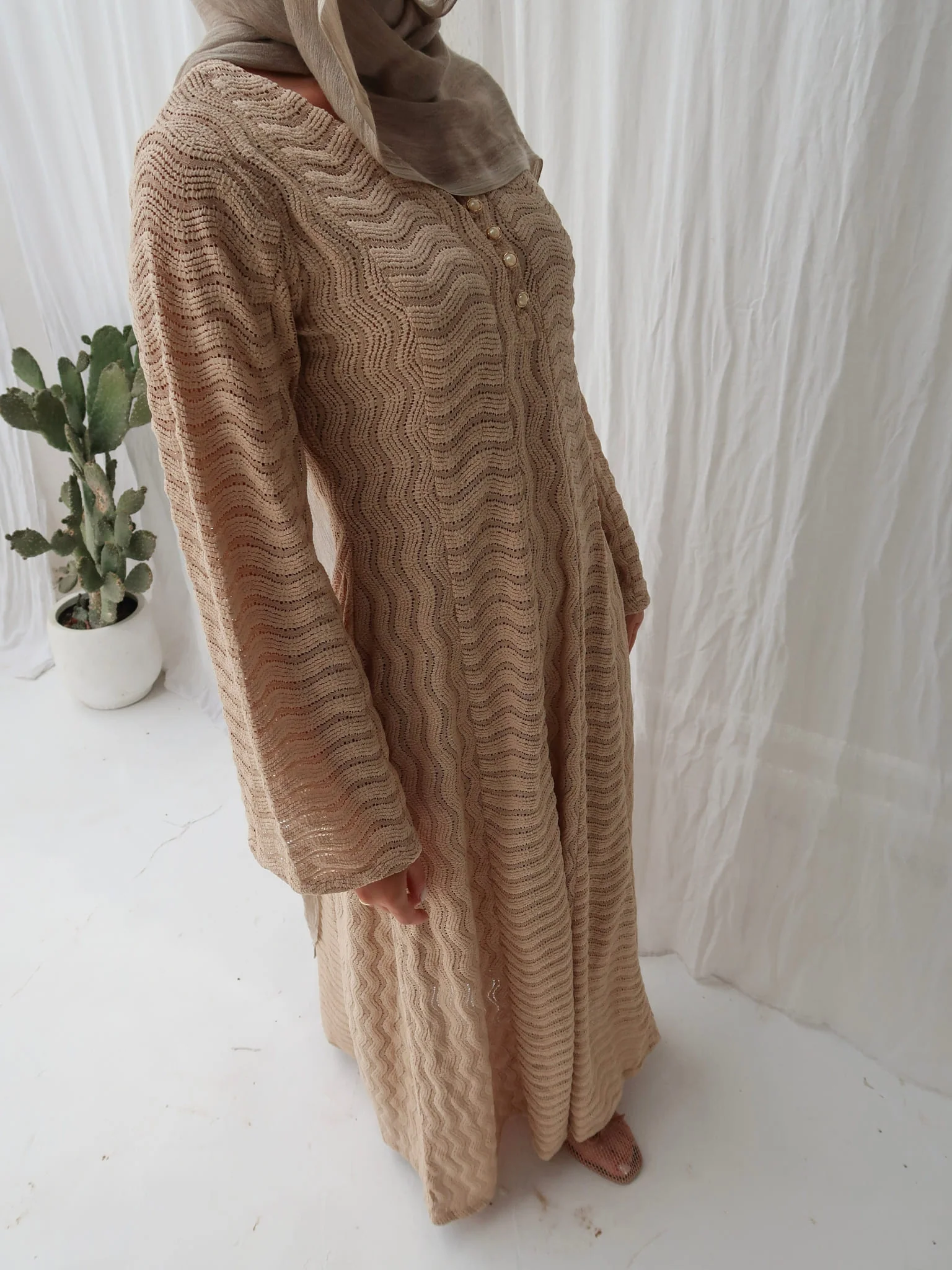 Orlaith Panel Crochet Long Dress - Image 10