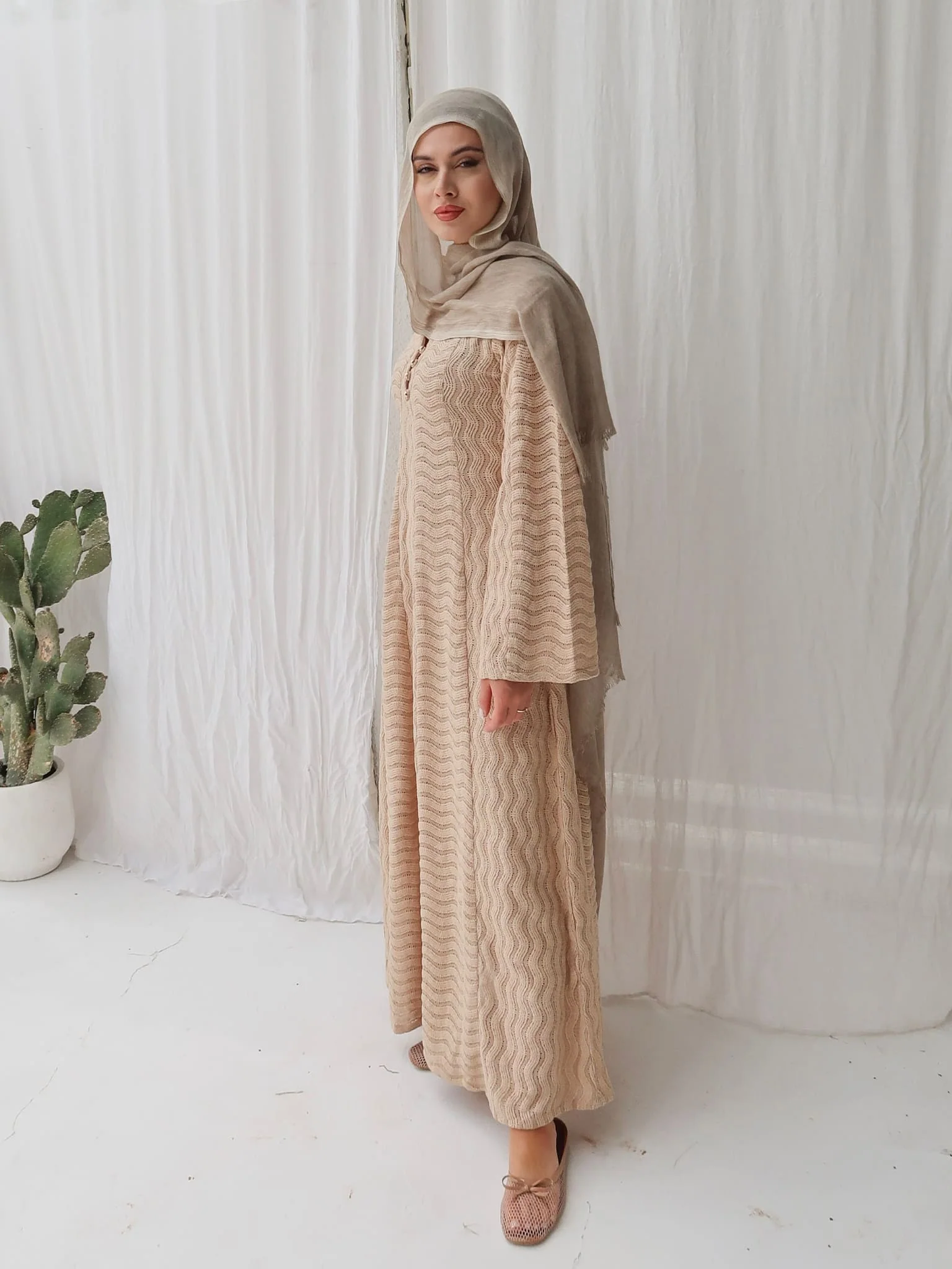 Orlaith Panel Crochet Long Dress - Image 11