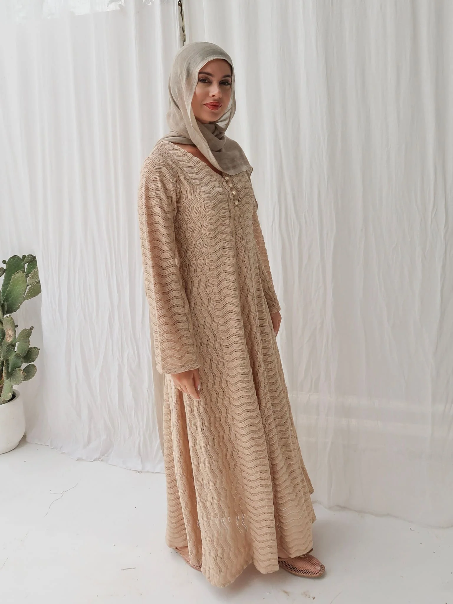 Orlaith Panel Crochet Long Dress - Image 12