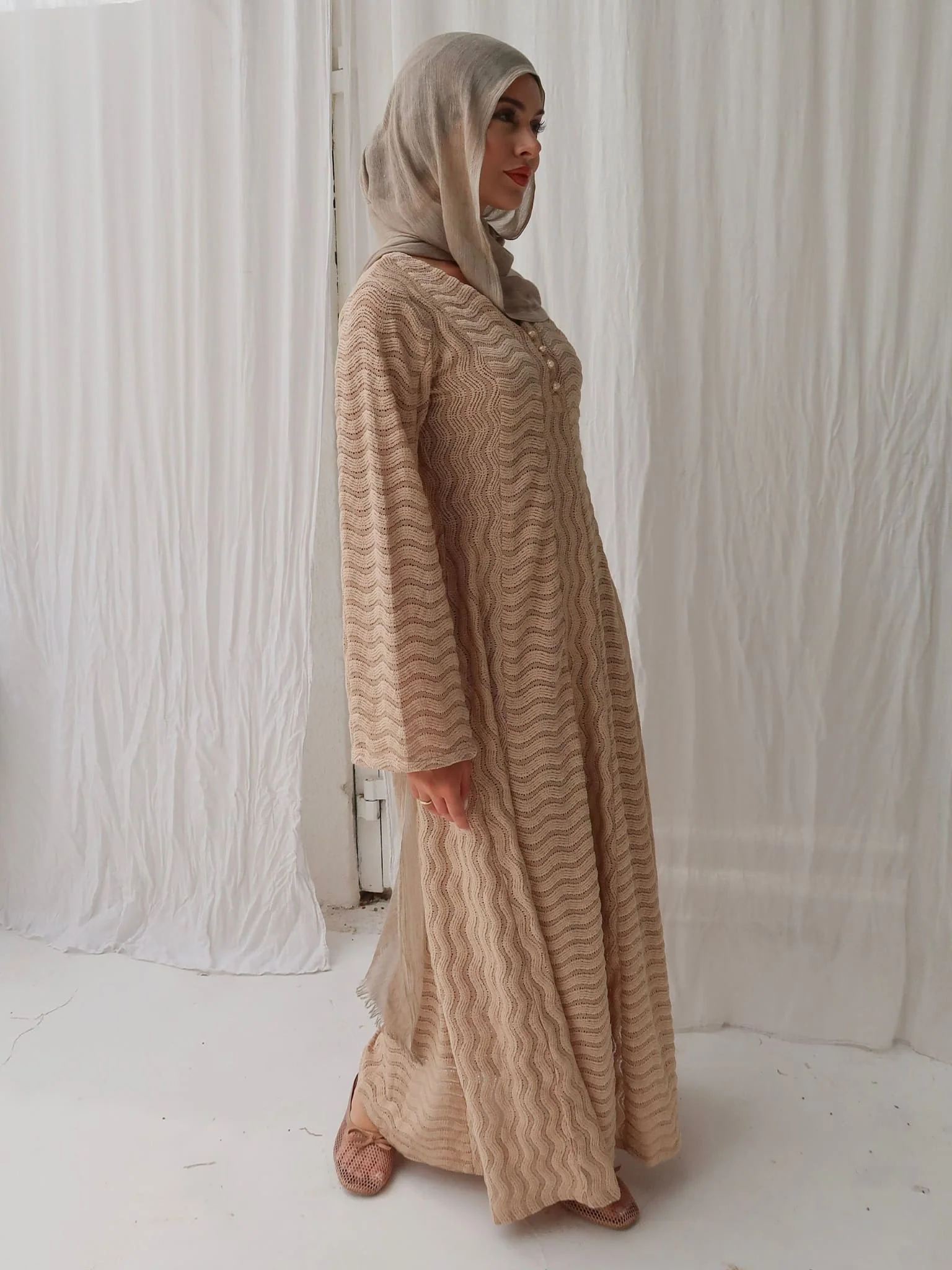 Orlaith Panel Crochet Long Dress - Image 13
