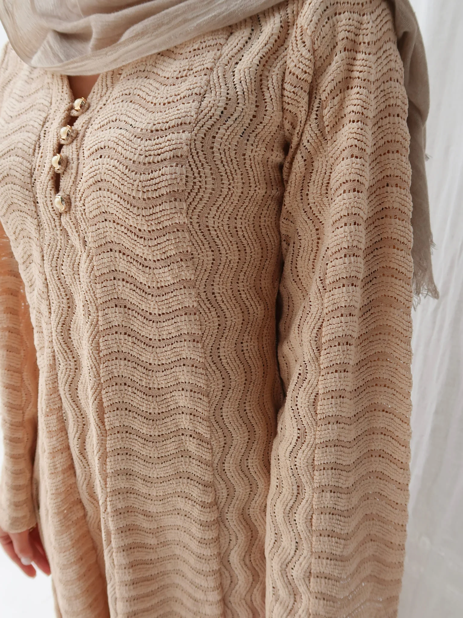 Orlaith Panel Crochet Long Dress - Image 2