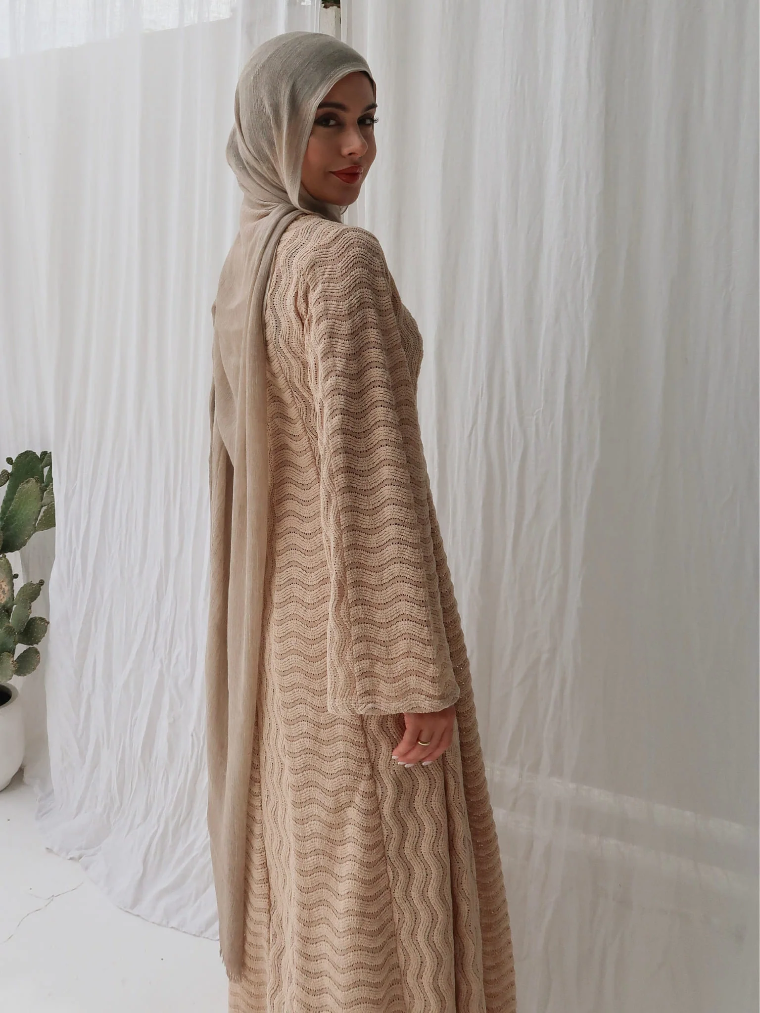 Orlaith Panel Crochet Long Dress - Image 3