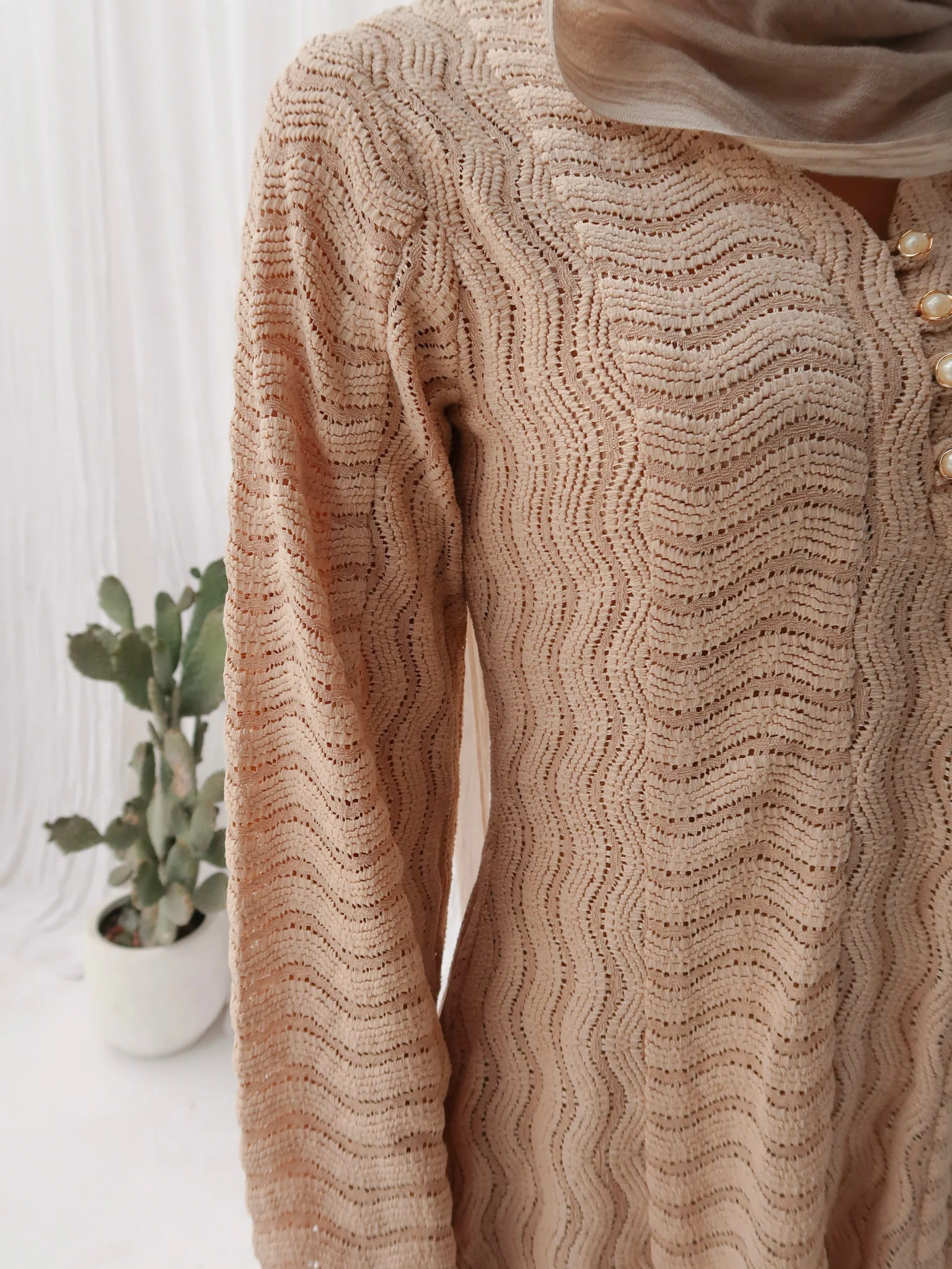 Orlaith Panel Crochet Long Dress - Image 6