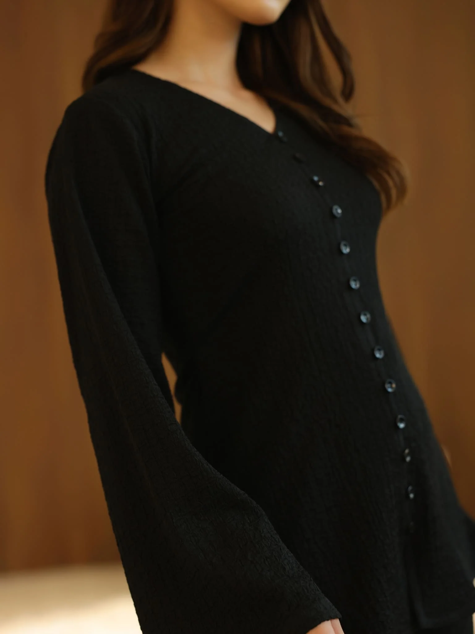Osanna Textured Black Co Ord Set - Image 2