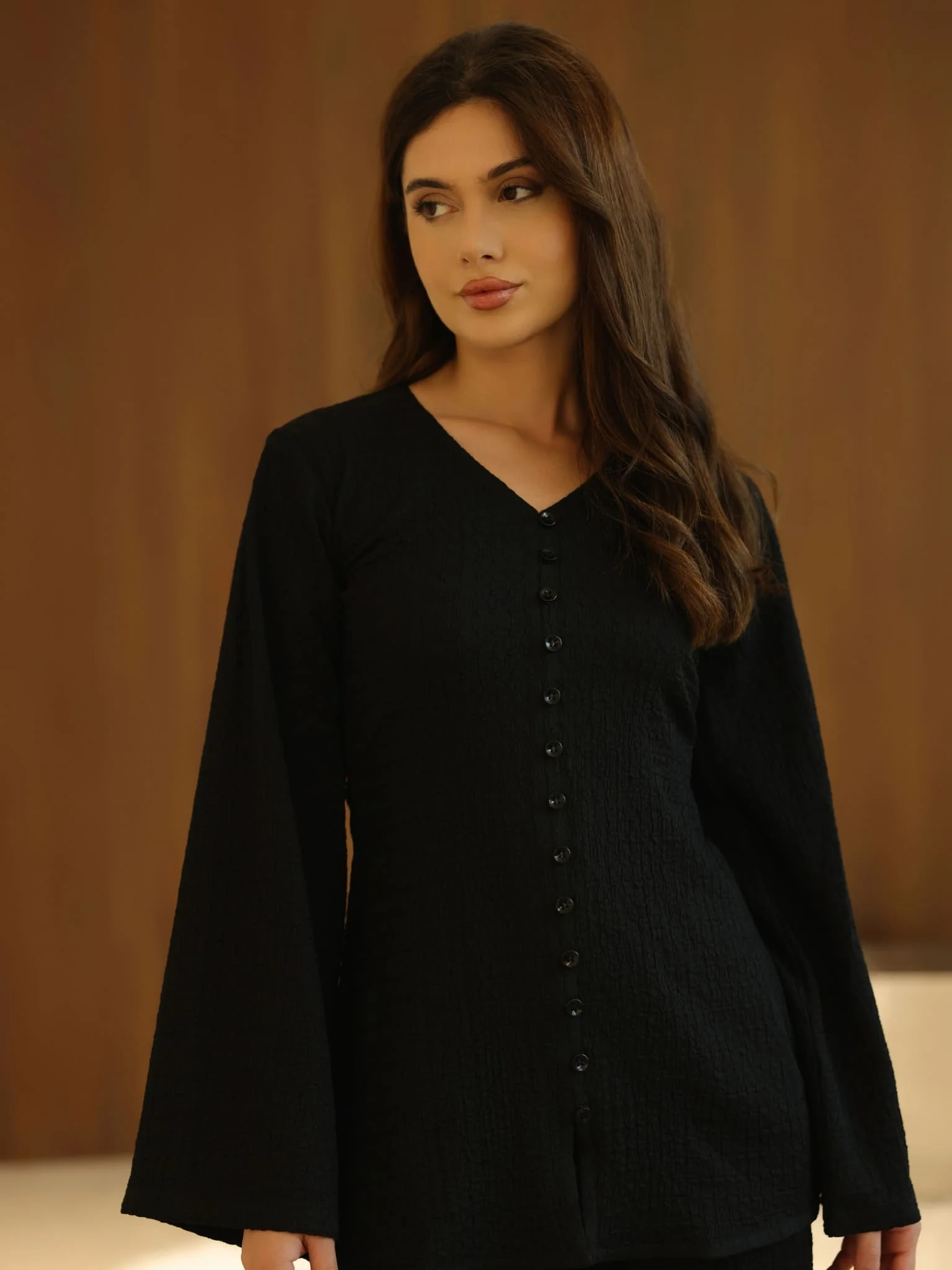 Osanna Textured Black Co Ord Set - Image 6