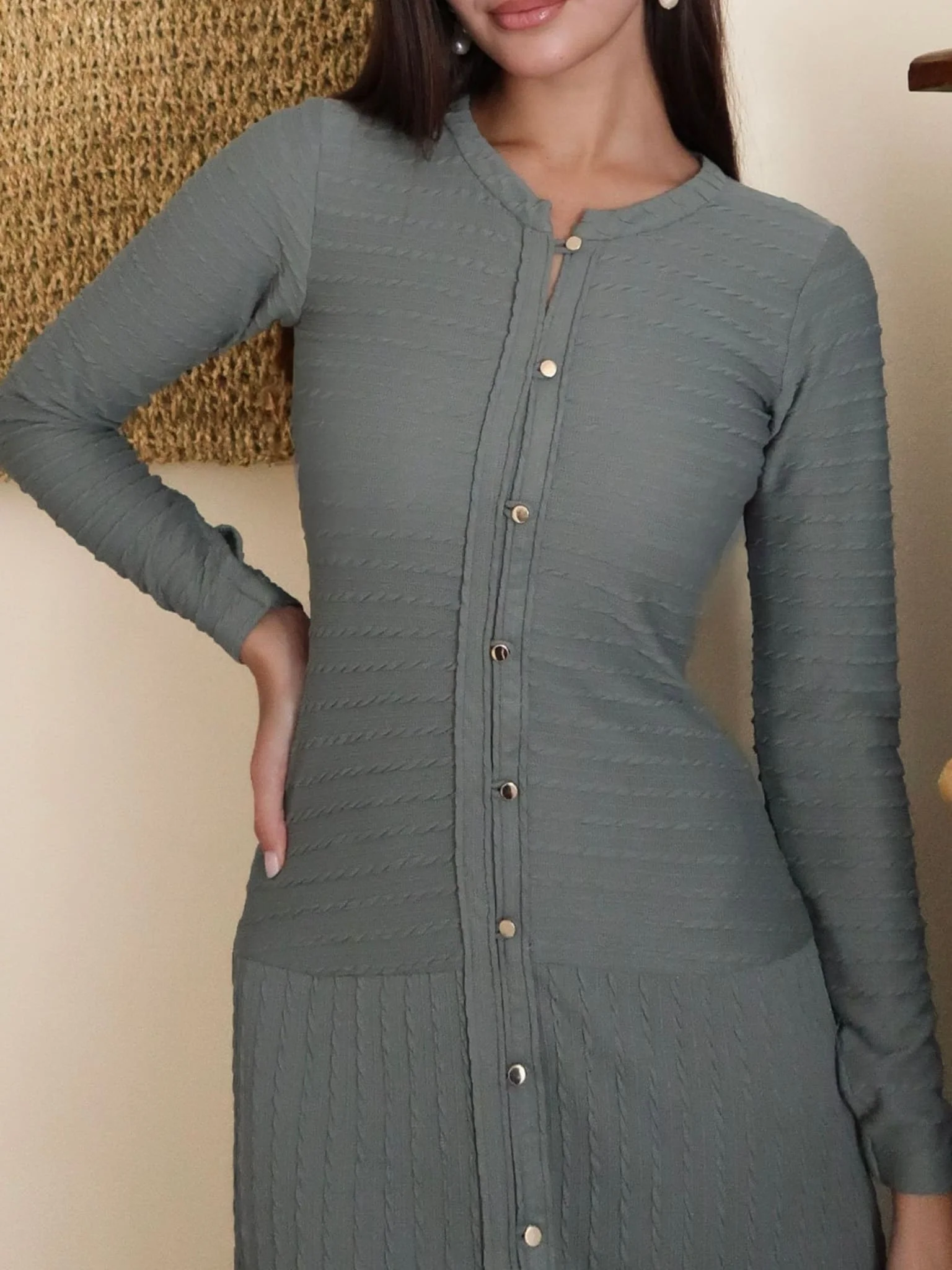 Parelle Green Long Dress - Image 2